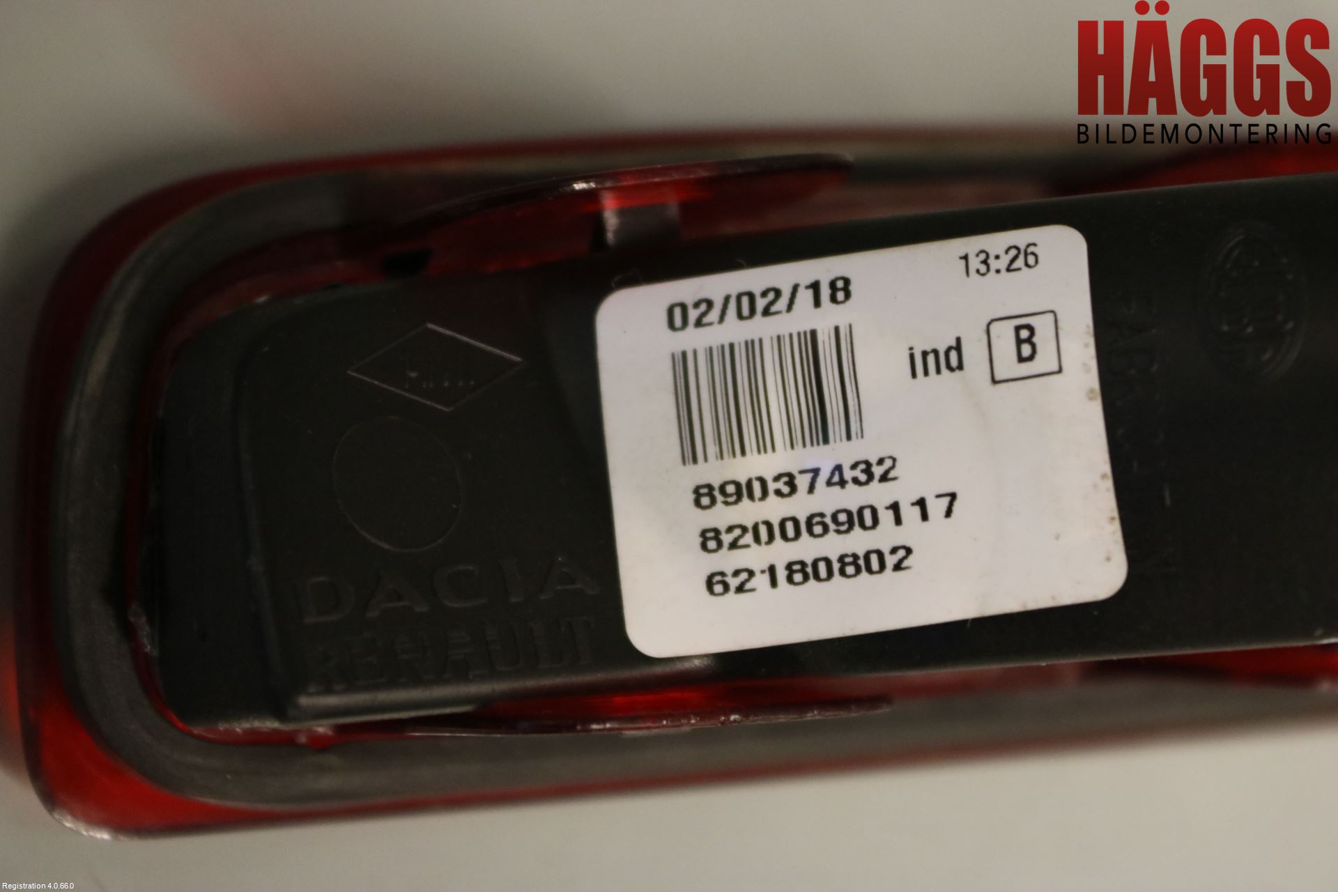 Dacia DOKKER 13- Bromsljus Bakruta