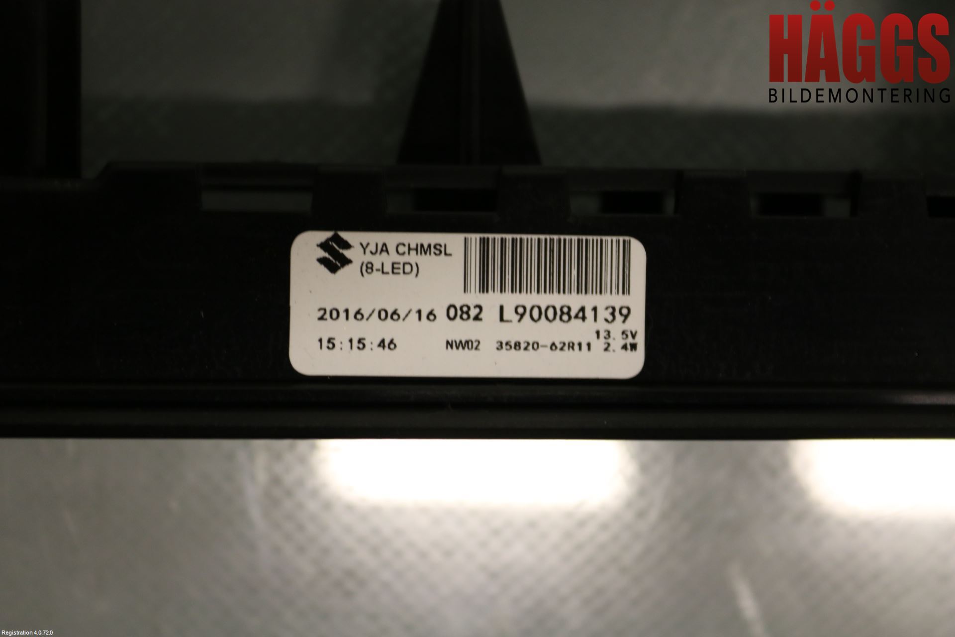 Suzuki IGNIS 01-20 Bromsljus Bakruta