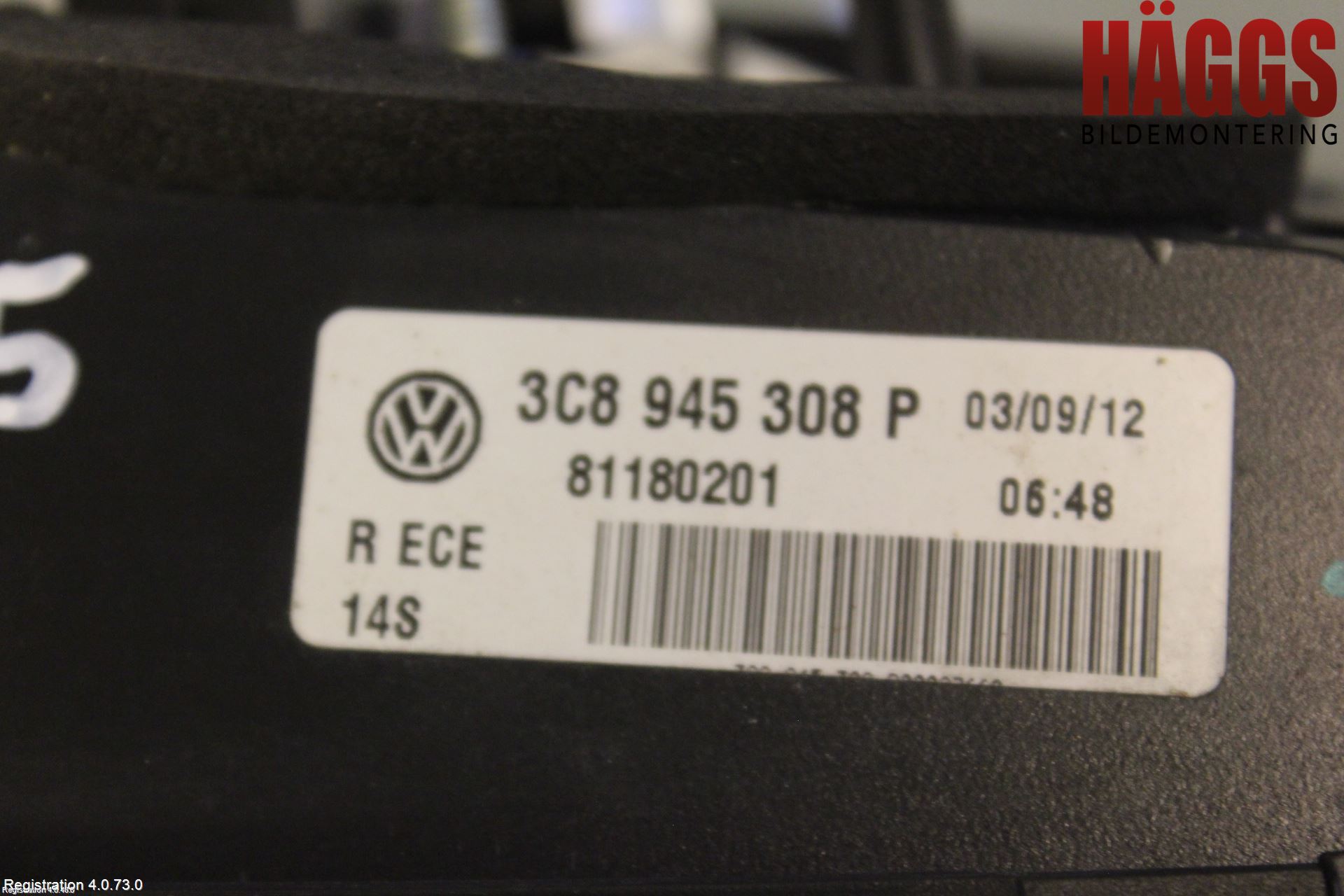 Volkswagen VW PASSAT CC 08-16 Bakljus Lucka Hö
