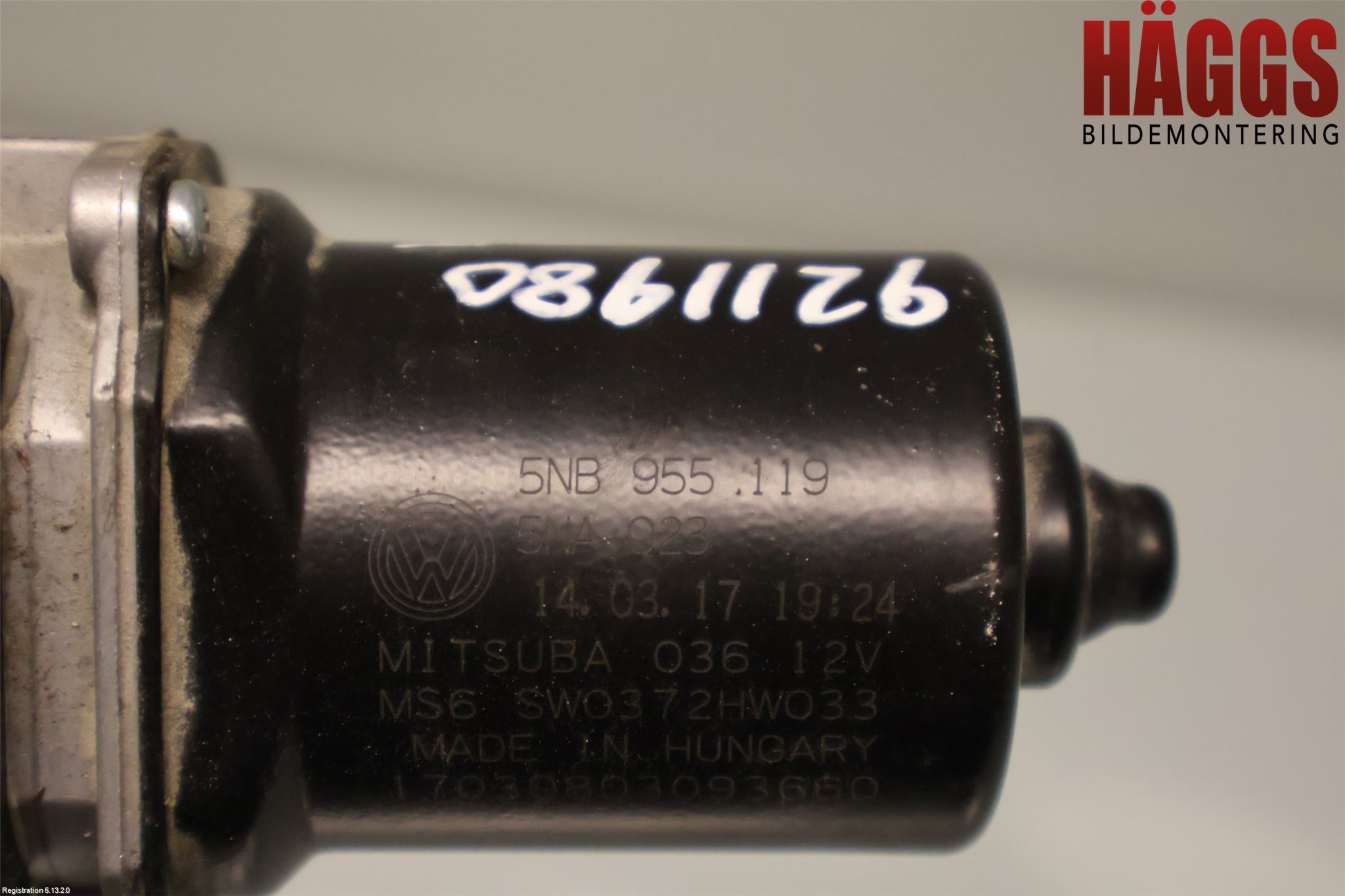 Volkswagen VW TIGUAN 16-24 Torkarmotor Vindruta