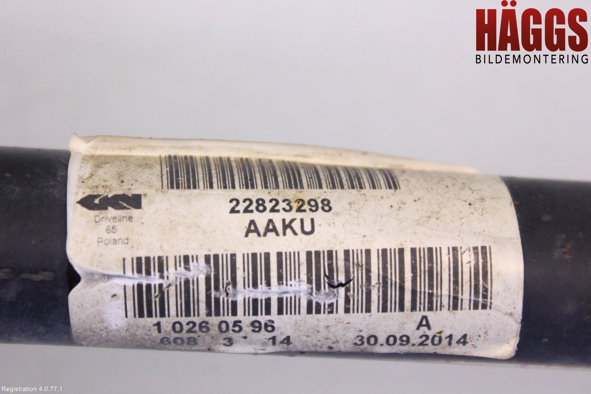 Opel INSIGNIA 09-16 Drivaxel Bak Höger