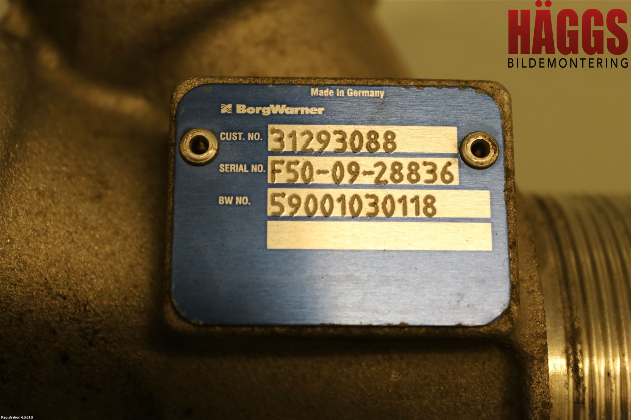 Volvo V70 08-13 Laddluft-Intercoolerrör