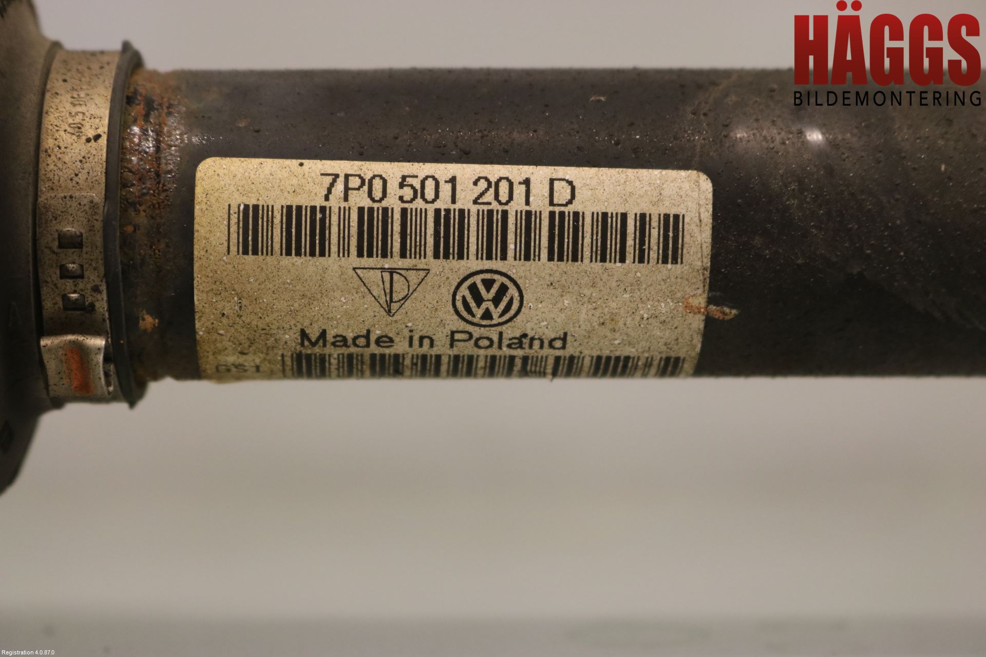 Volkswagen VW TOUAREG 7P 11-18 Drivaxel Bak Höger