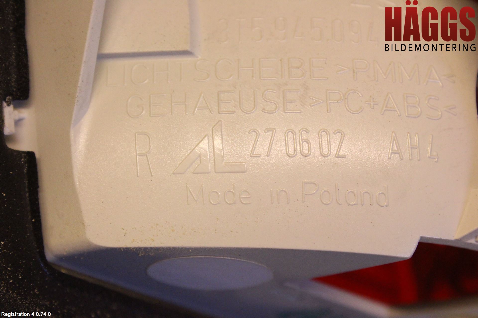 Skoda SUPERB 09-15 Bakljus Lucka Hö