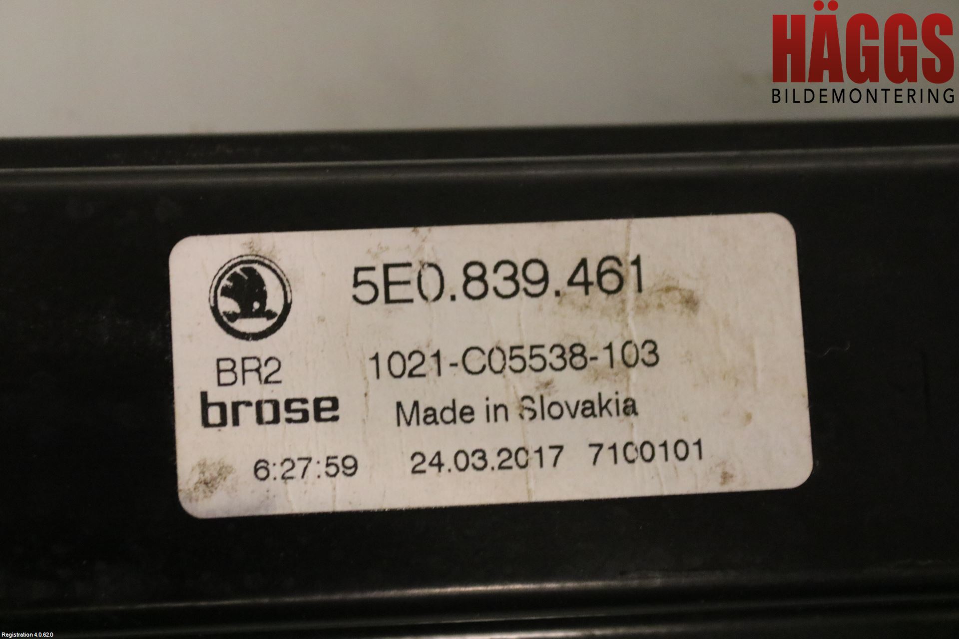 Skoda OCTAVIA (5E) 13-20 Fönsterhissmekanism