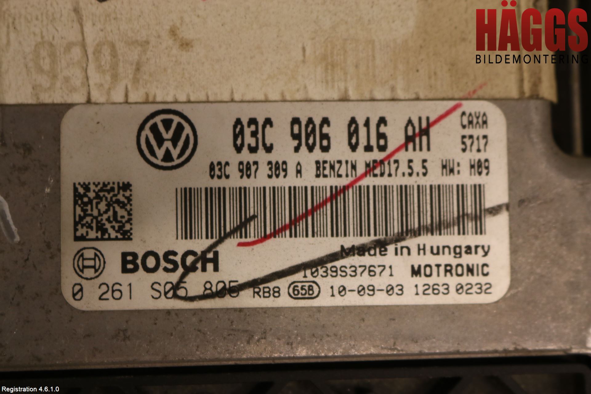 Volkswagen VW GOLF VI 09-13 Styrenhet Insprut Bensin
