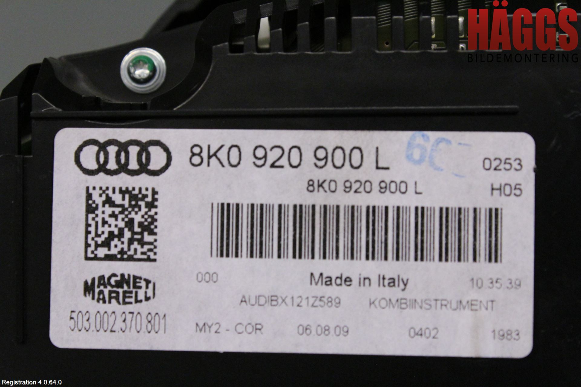 Audi A4/S4 08-11 Instrument Komb