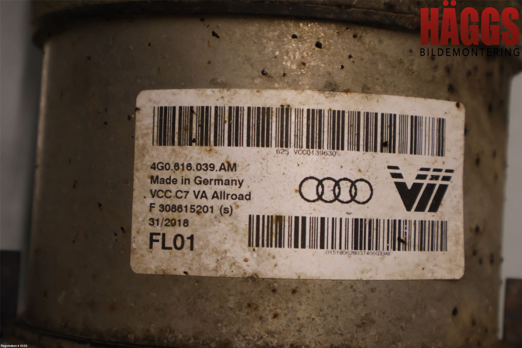 Audi A6 ALLROAD 12-18 Nivå-Luftfjädring Bälg