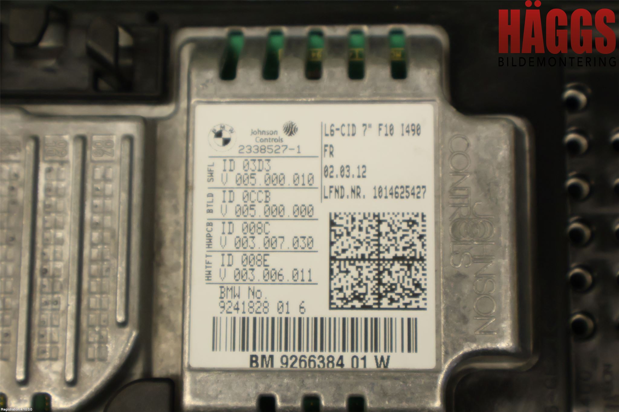 BMW 5 F10/F11/F18 09-17 Bildskärm