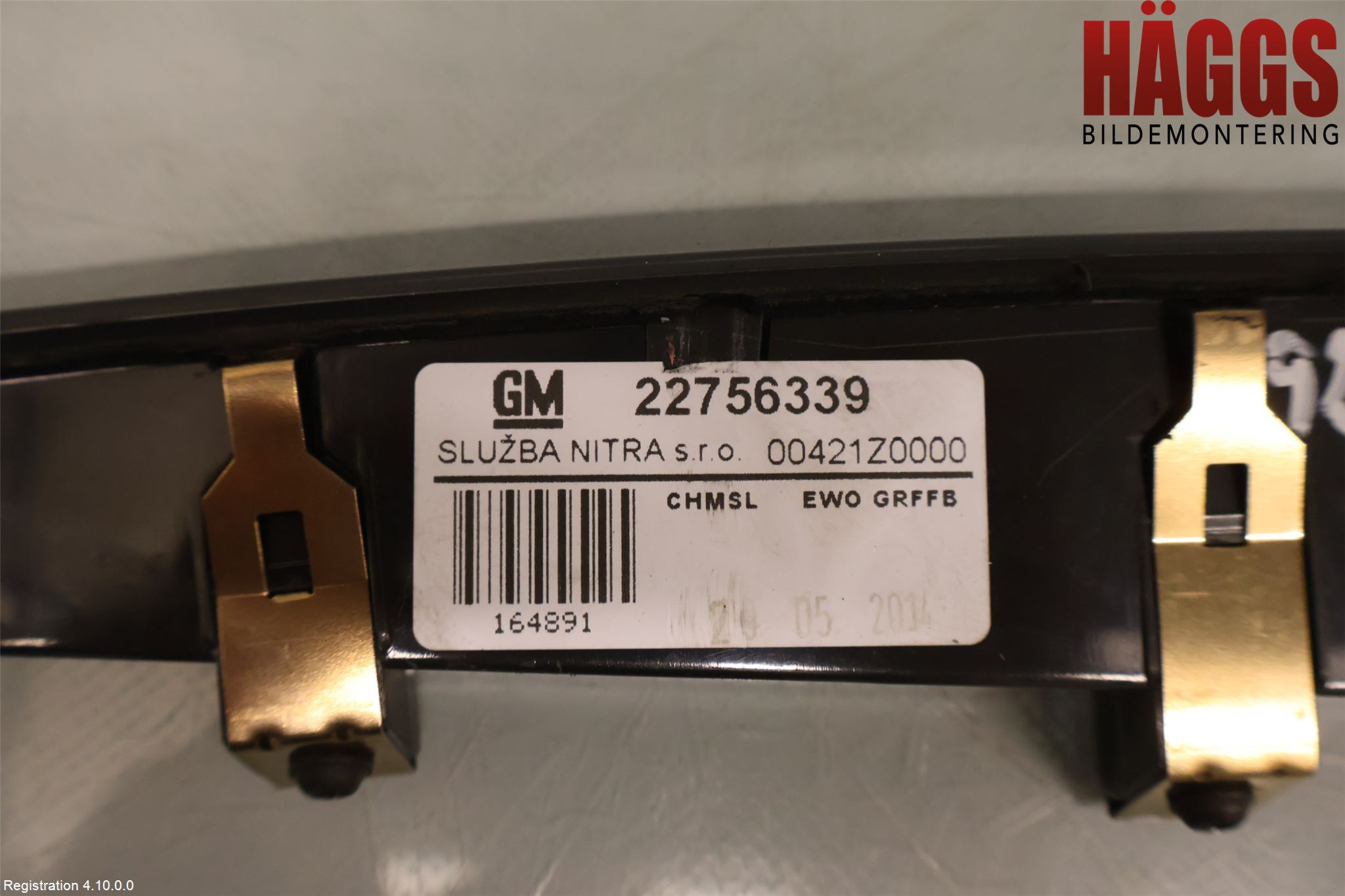 Opel INSIGNIA 09-16 Bromsljus Bakruta