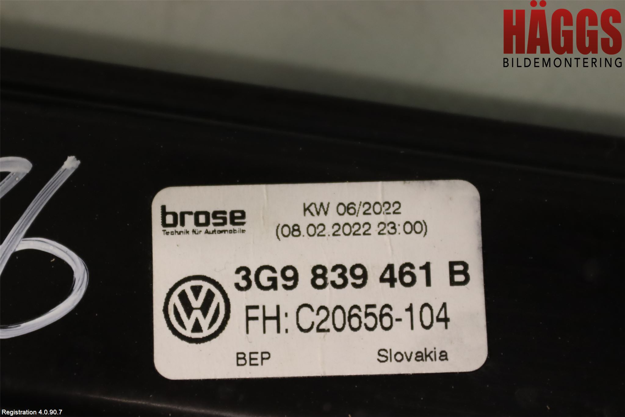Volkswagen VW PASSAT 20-24 Fönsterhissmekanism
