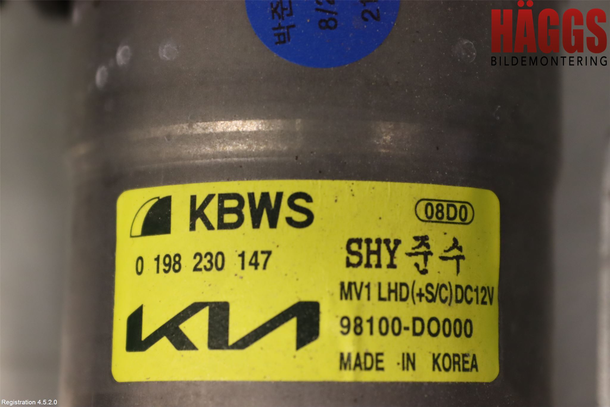 Kia EV9 24- Torkarmotor Vindruta