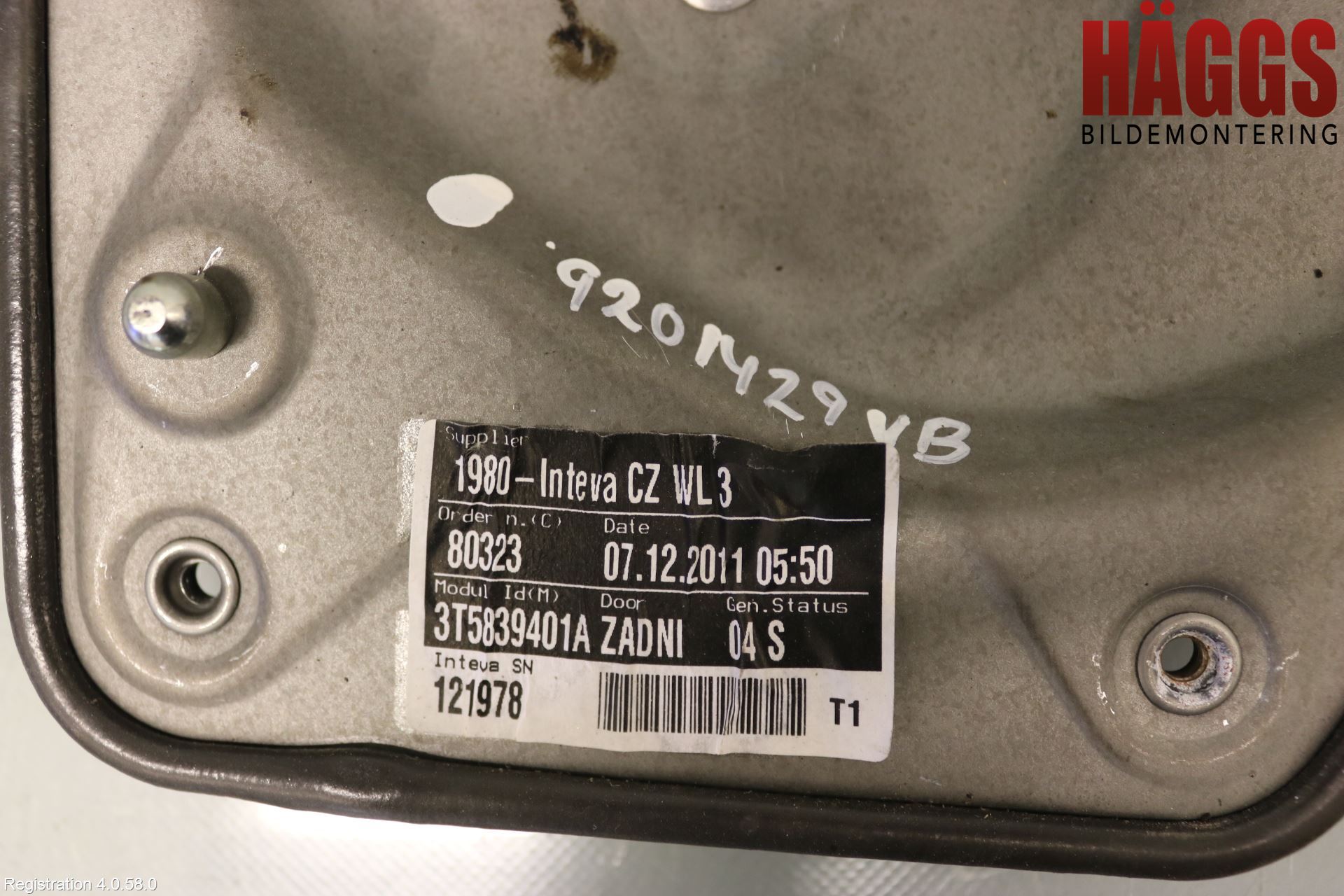 Skoda SUPERB 09-15 Fönsterhissmekanism