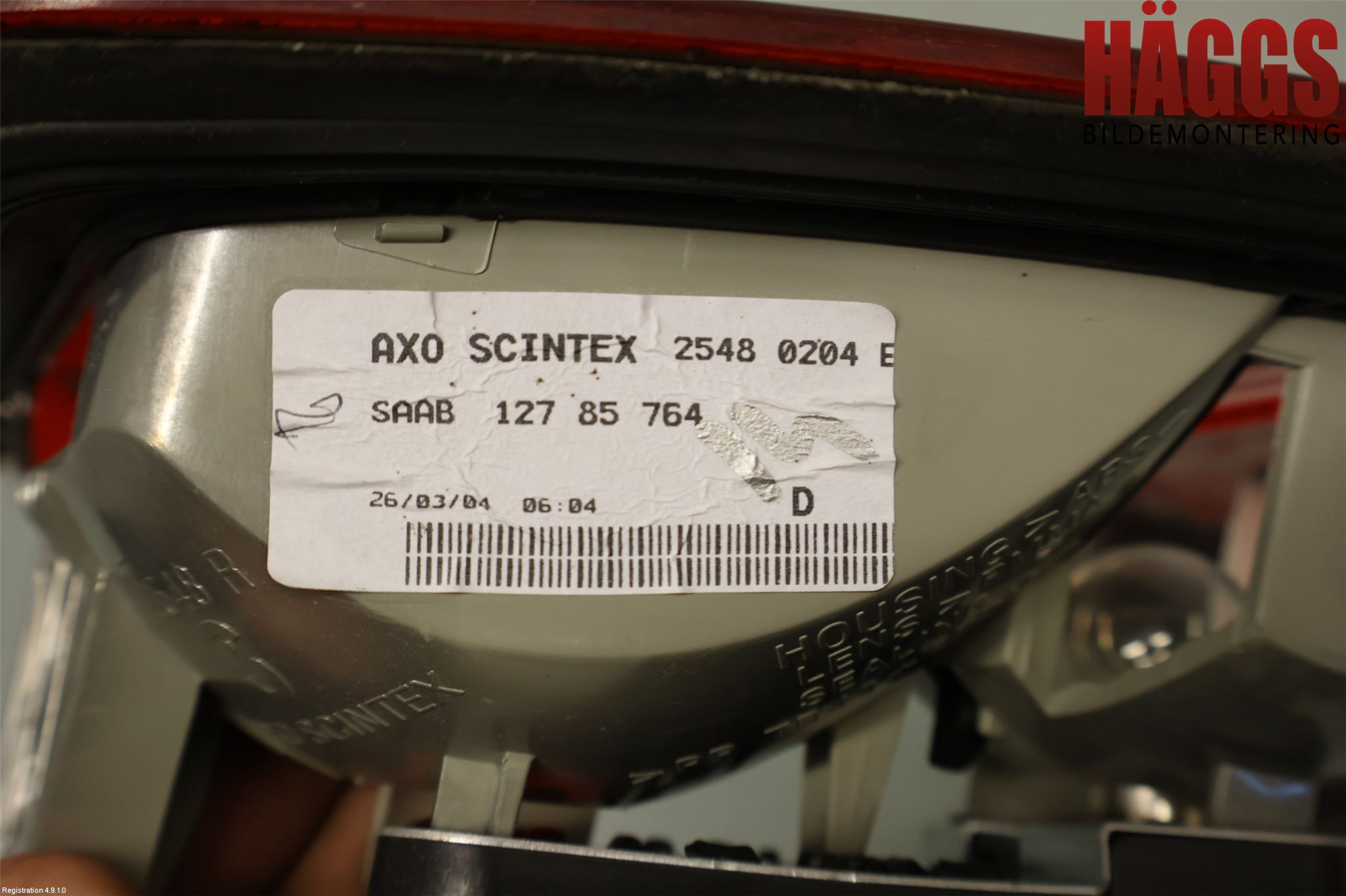 Saab 9-3 VER 2 Bakljus Lucka Hö