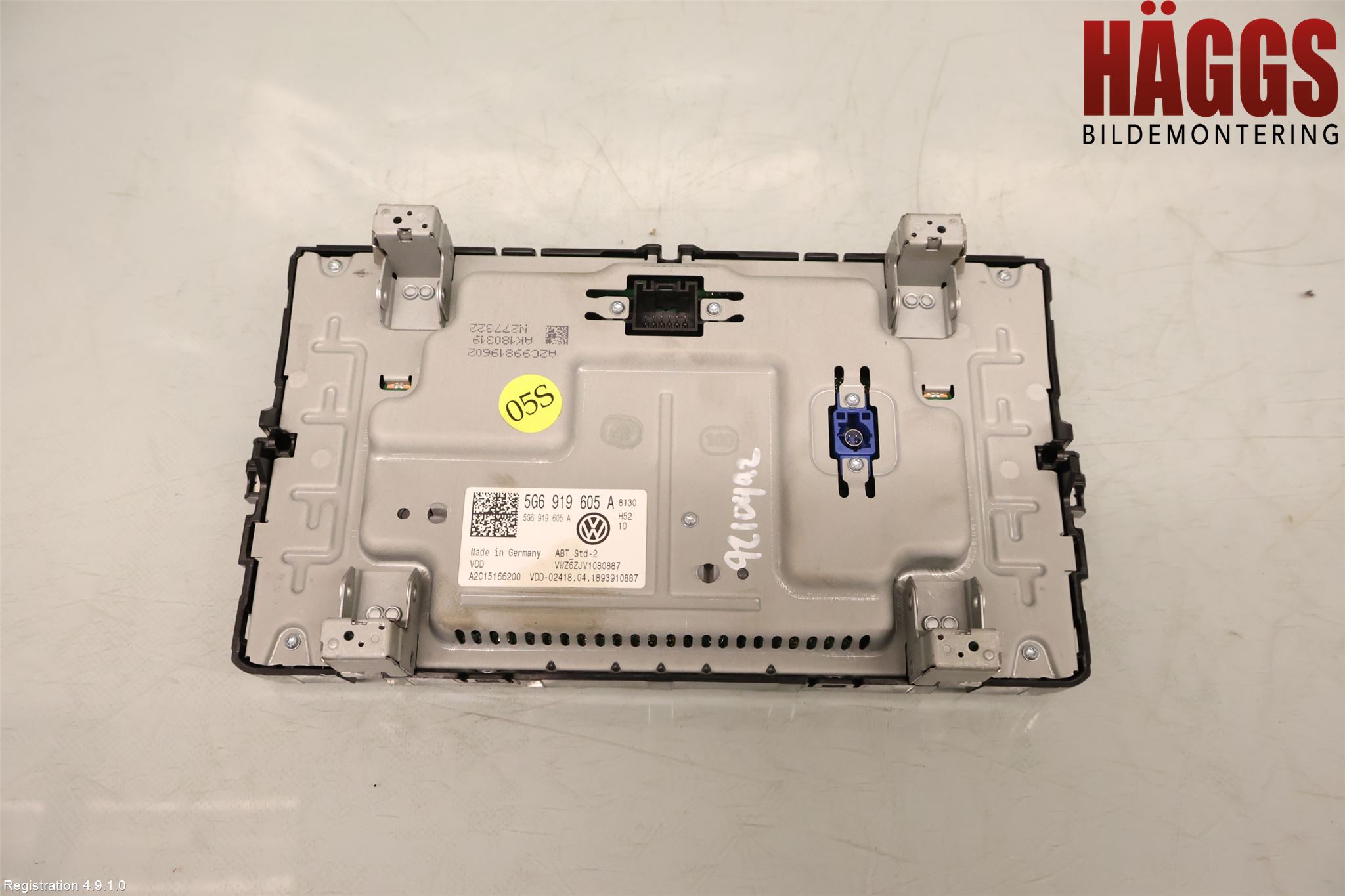 Volkswagen VW GOLF / E-GOLF VII 13-20 Cd Radio - Multimediapanel