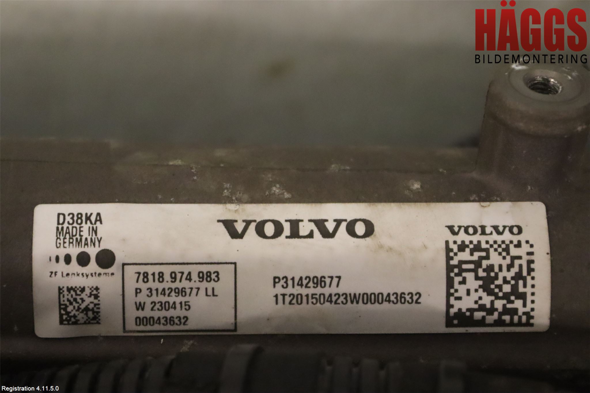 Volvo V60 14-18 Styrväxel-Snäcka Elektrisk