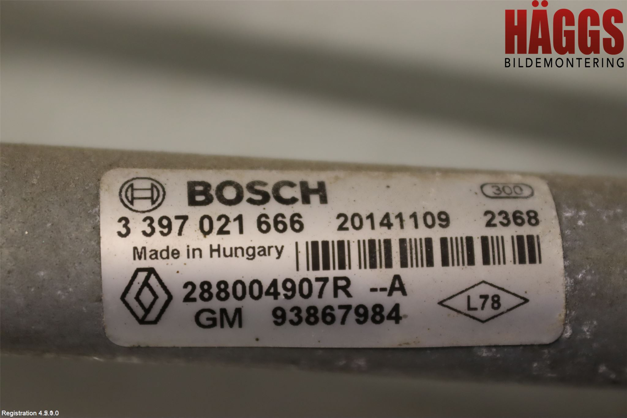 Renault TRAFIC/E-TECH 15- Torkarmotor Vindruta