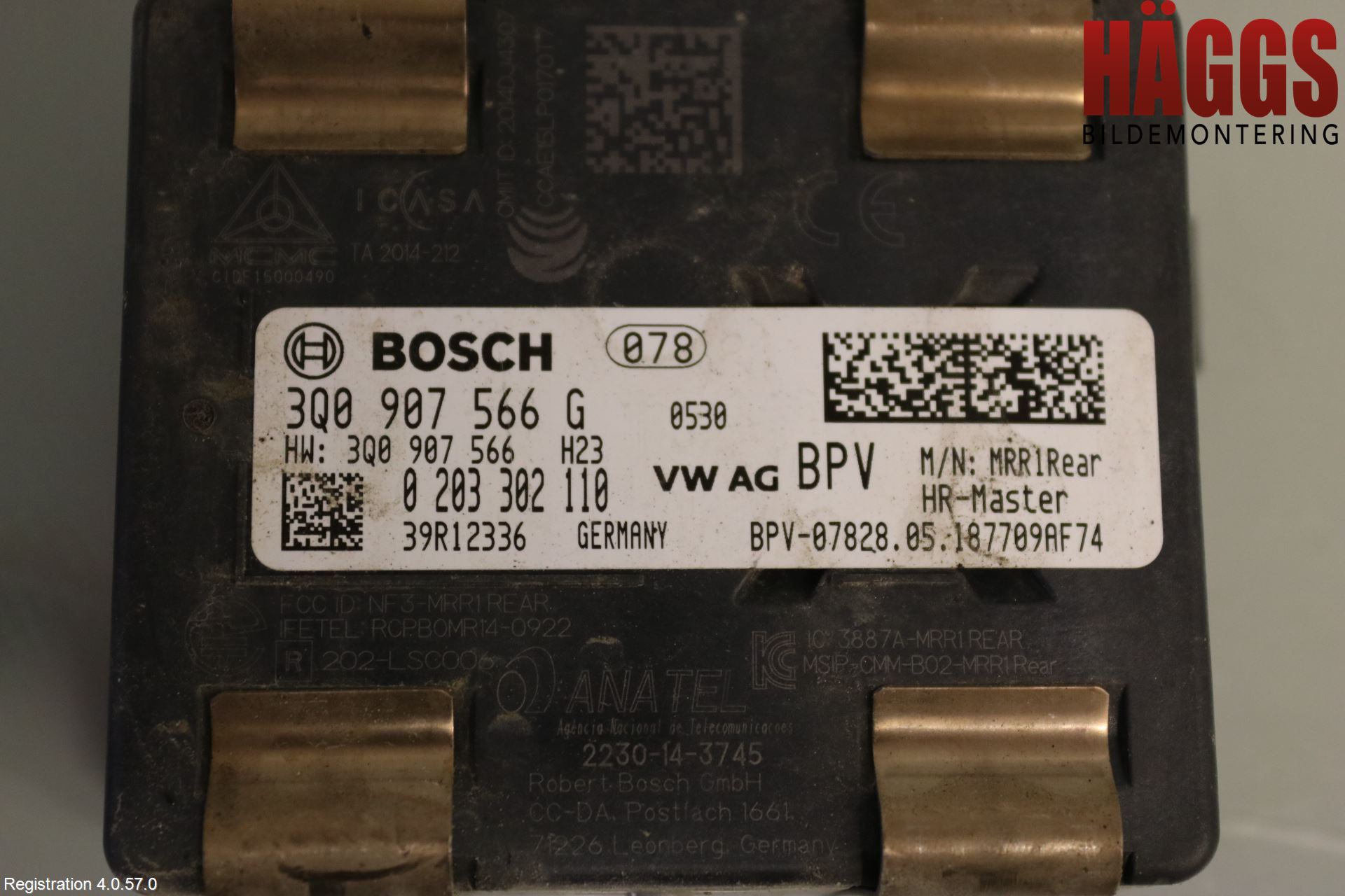 Volkswagen VW PASSAT 15-19 Sensor Aktivt Kollisionsskydd