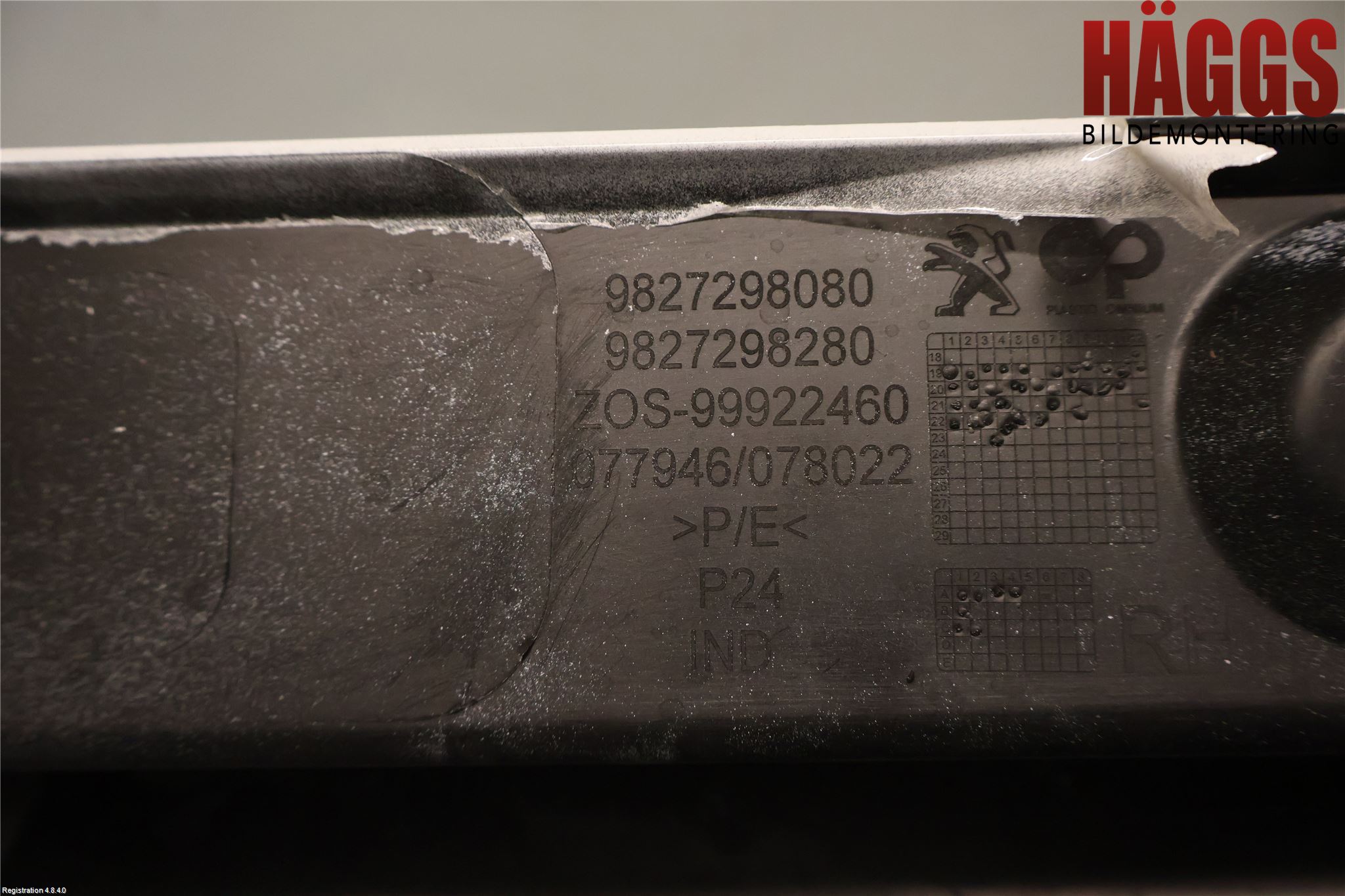 Peugeot 2008/E-2008 20- Stötfångardel Bak Hö