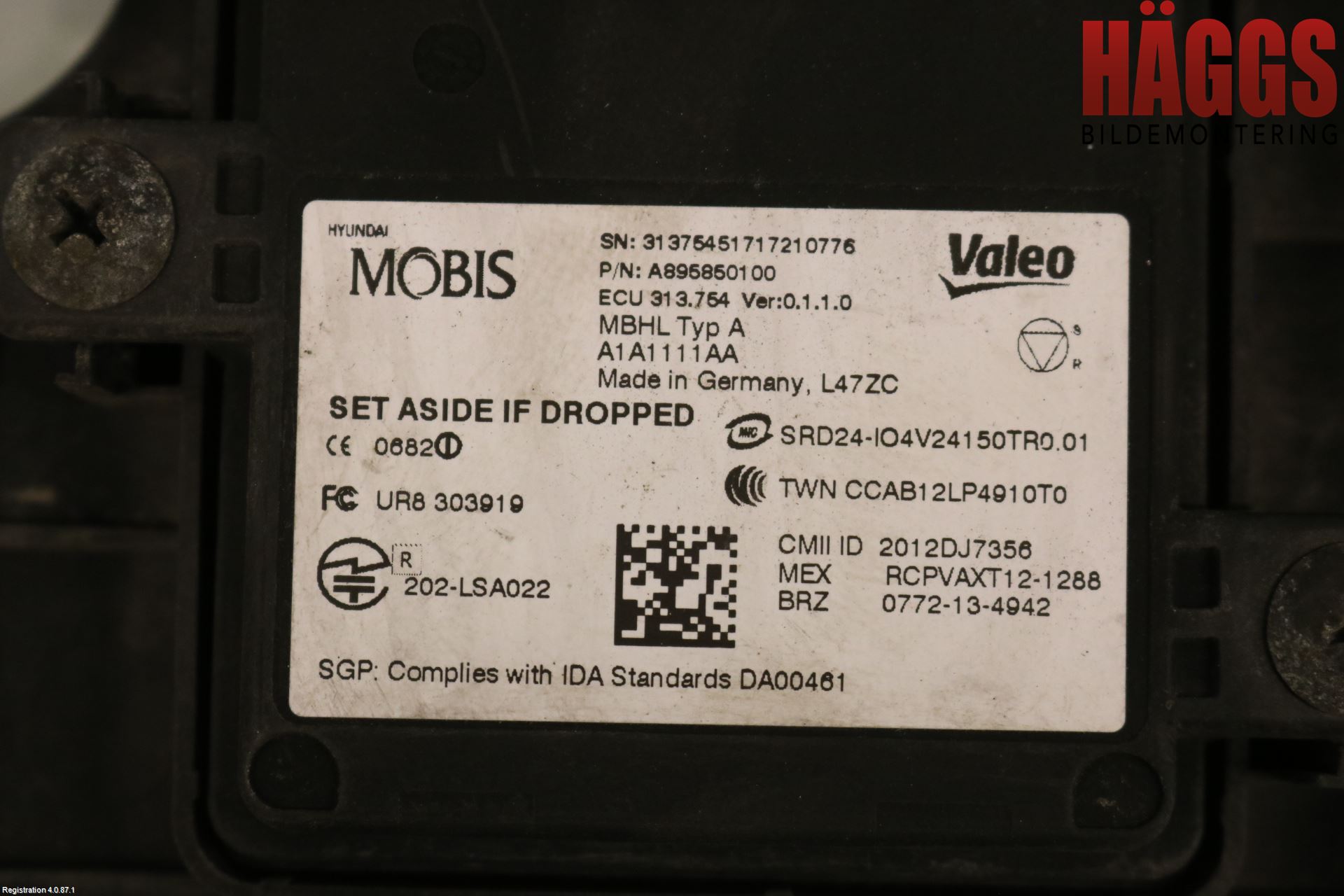 Kia OPTIMA 16-20 Sensor Aktivt Kollisionsskydd