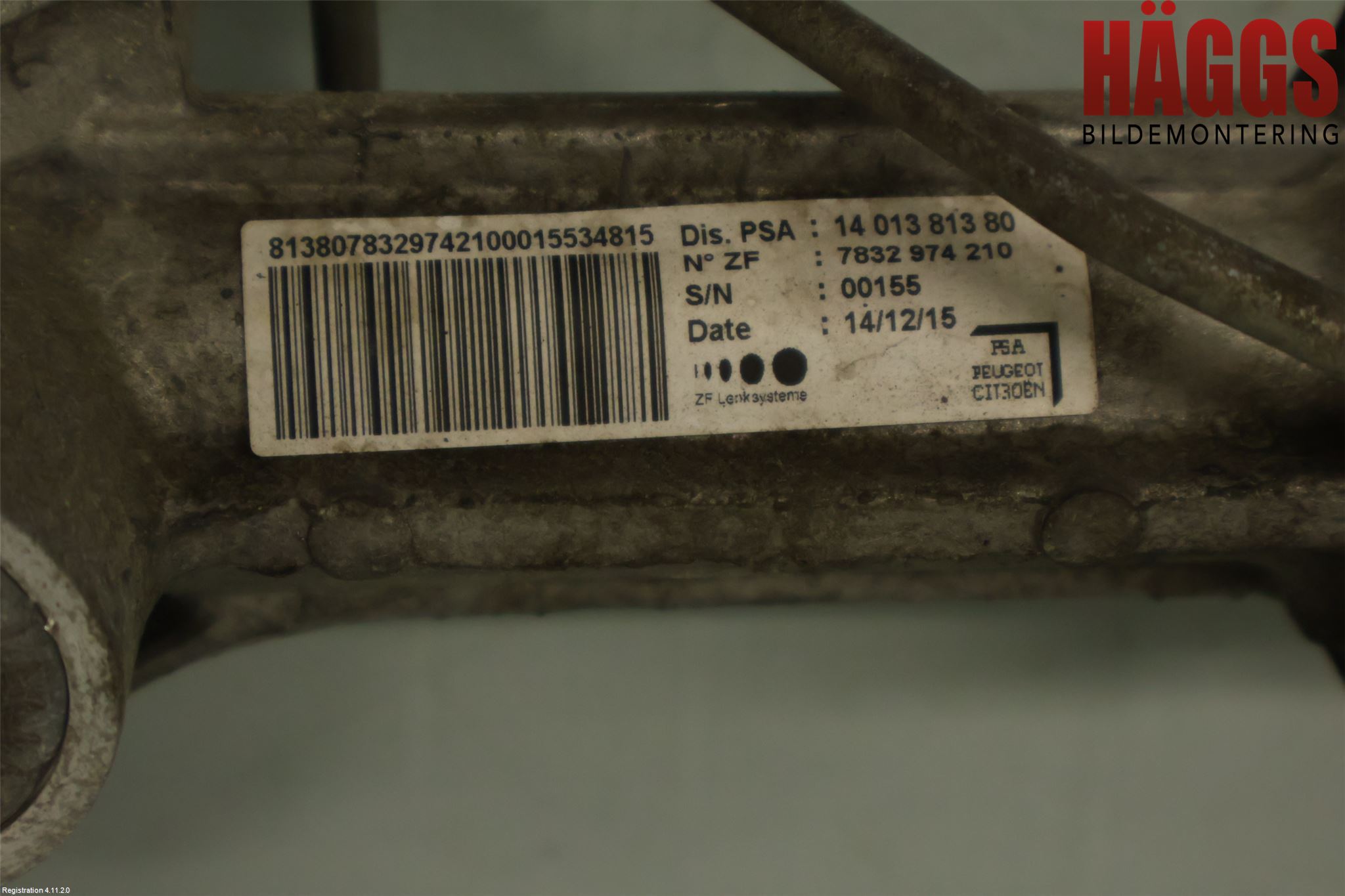 Peugeot EXPERT 15-16 Styrväxel Servo -Snäcka