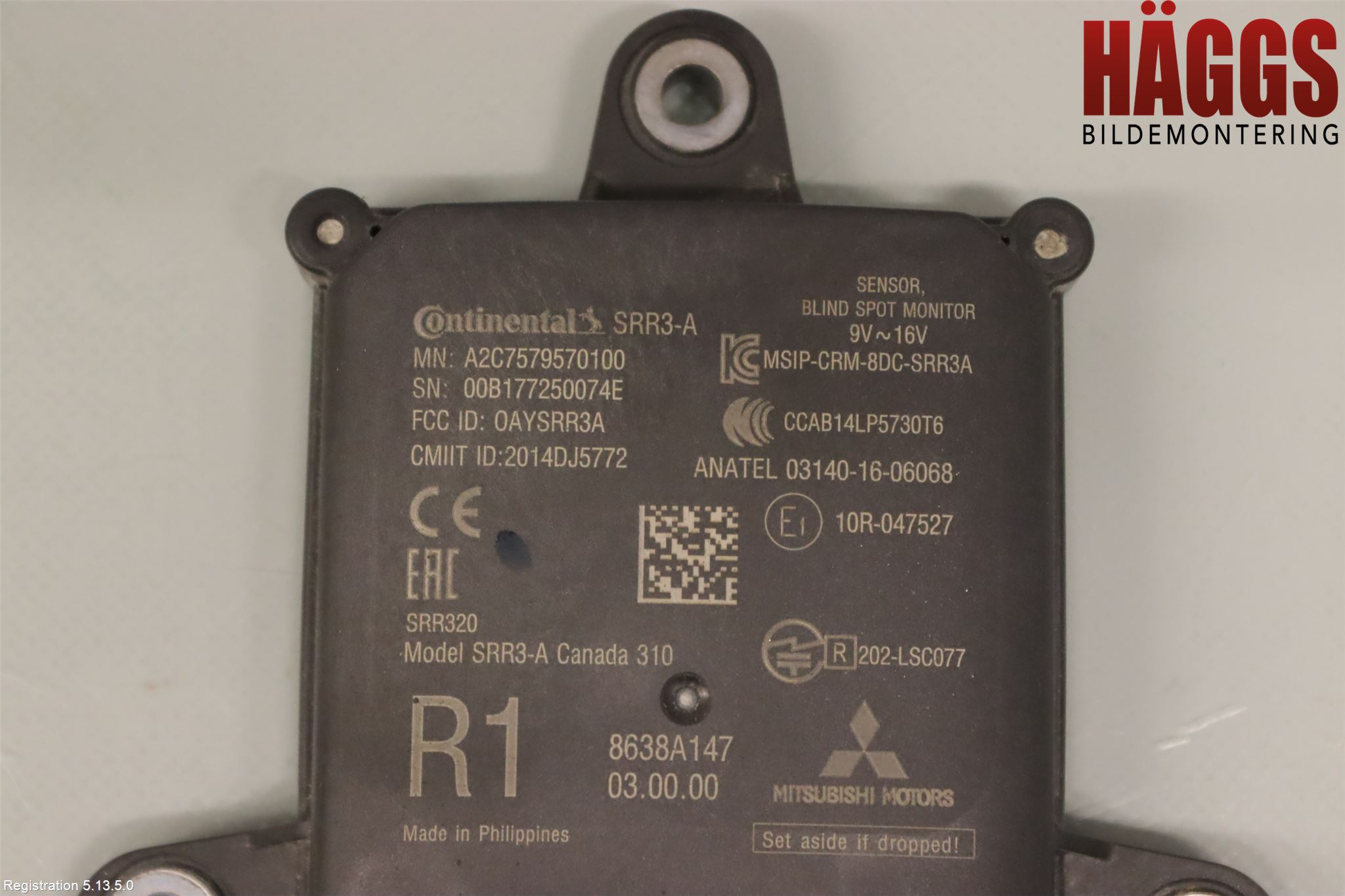 Mitsubishi OUTLANDER 13-21 Sensor Aktivt Kollisionsskydd