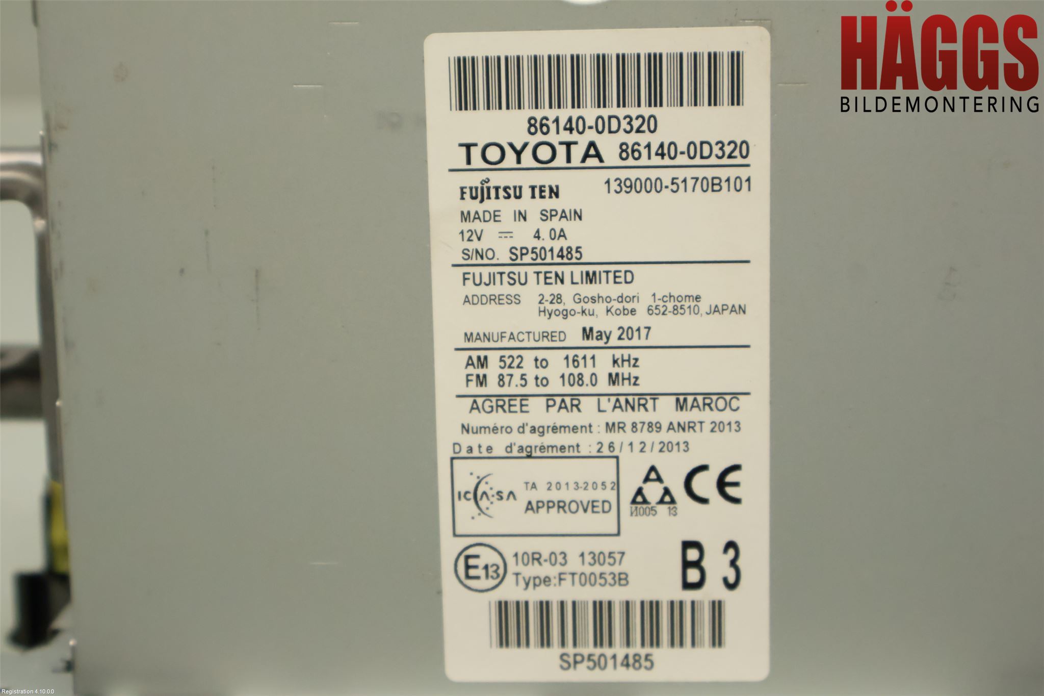 Toyota YARIS XP130 15-20 Cd Radio - Multimediapanel
