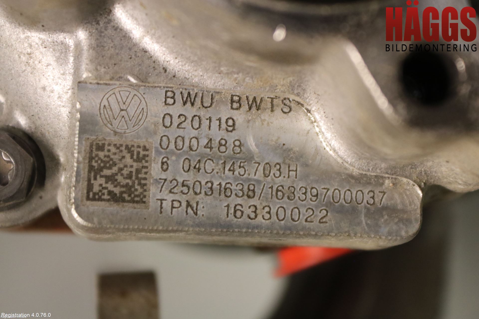 Volkswagen VW GOLF / E-GOLF VII 13-20 Turboaggregat
