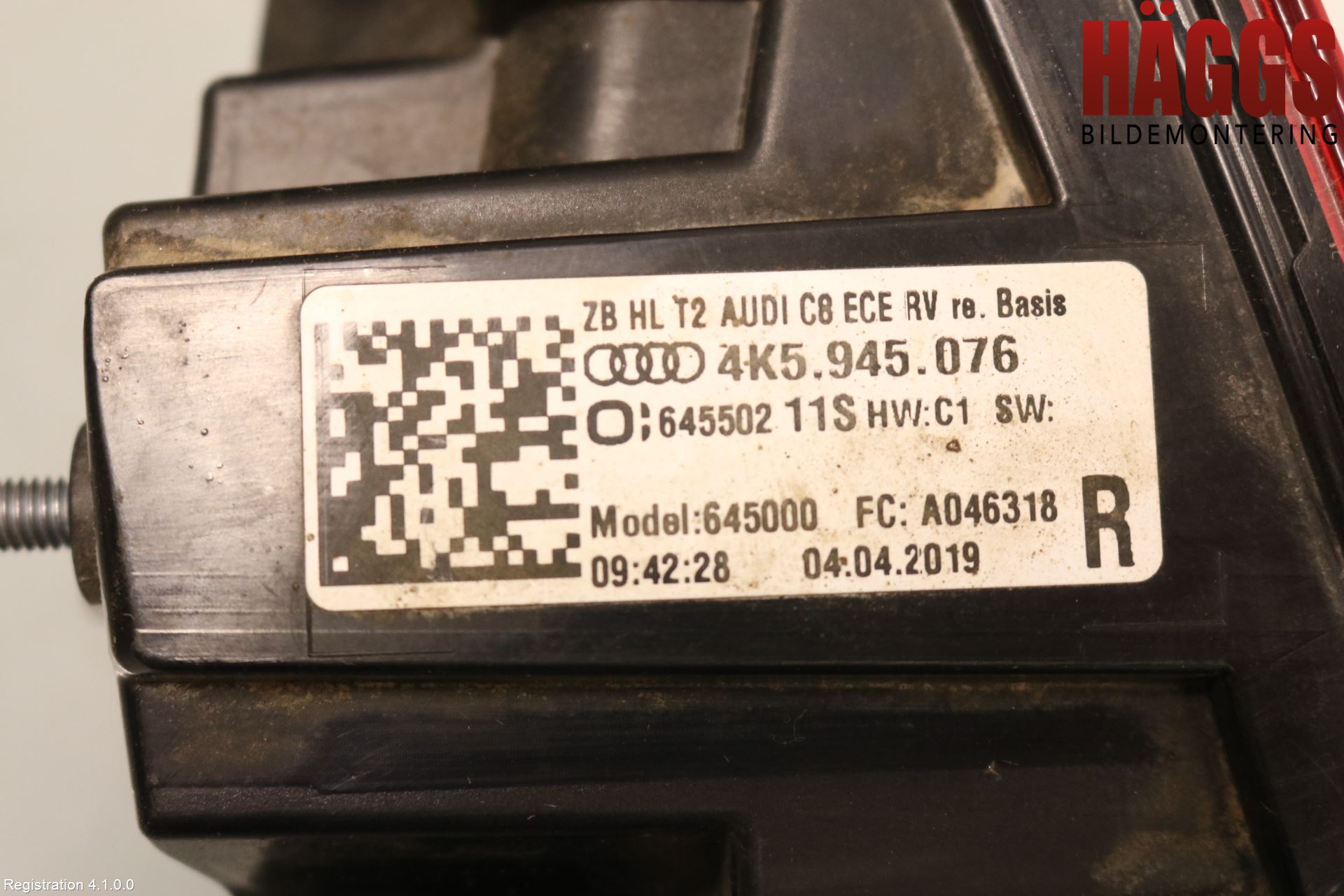 Audi A6 F2/C8 19- Bakljus Lucka Hö