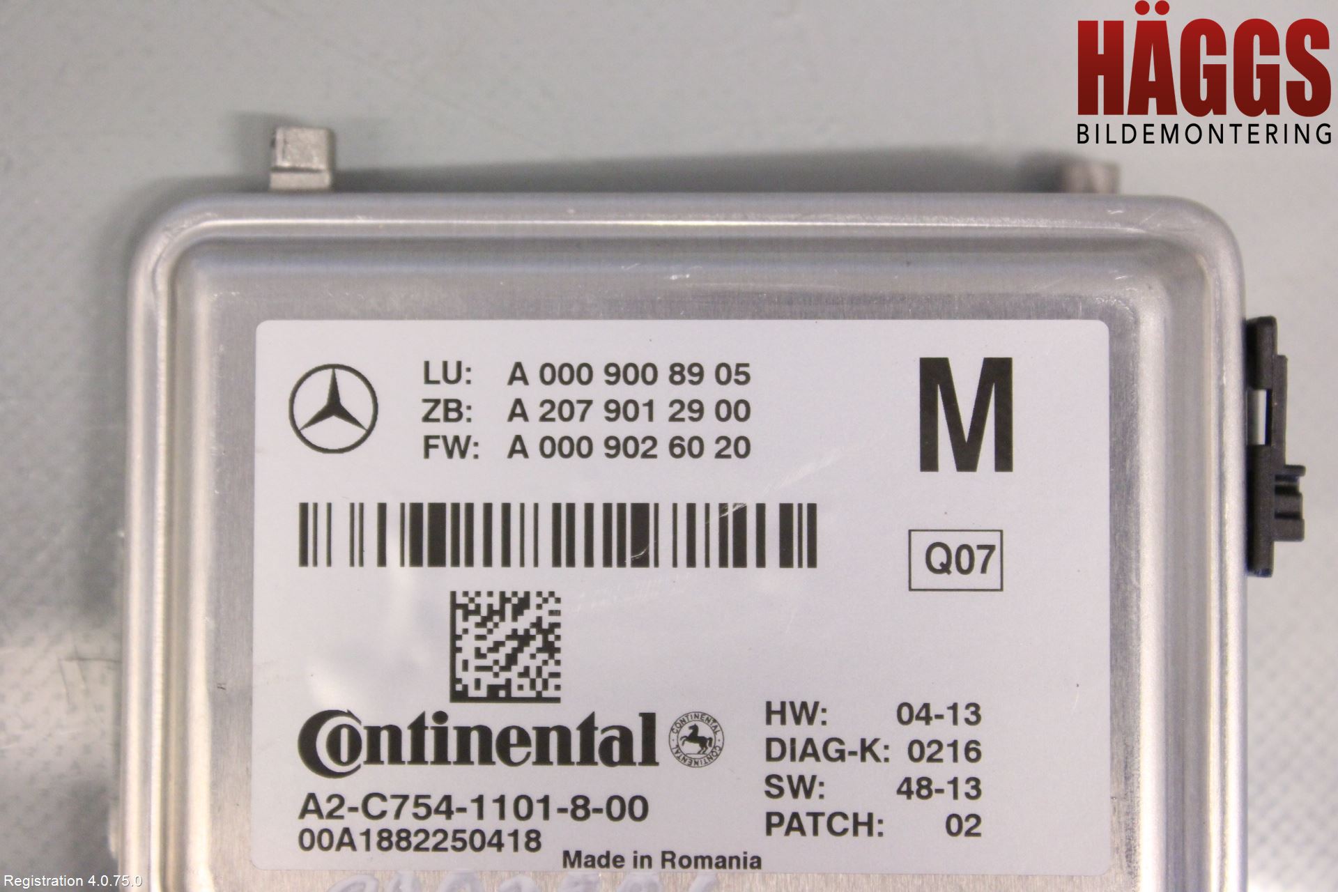 Mercedes-Benz MB VITO/V-KLASS (W640,W447,W448) 14- Sensor Aktivt Kollisionsskydd