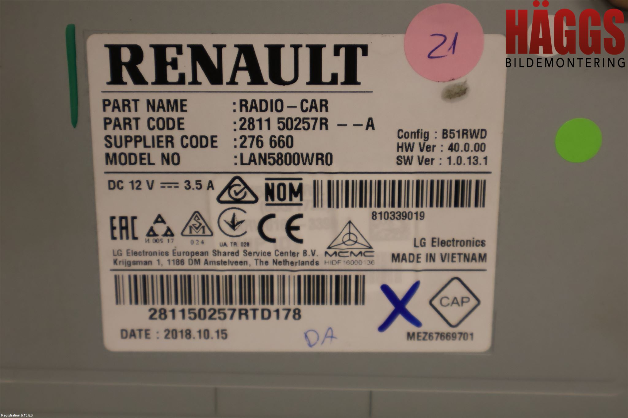 Renault CAPTUR 13-19 Cd Radio - Multimediapanel