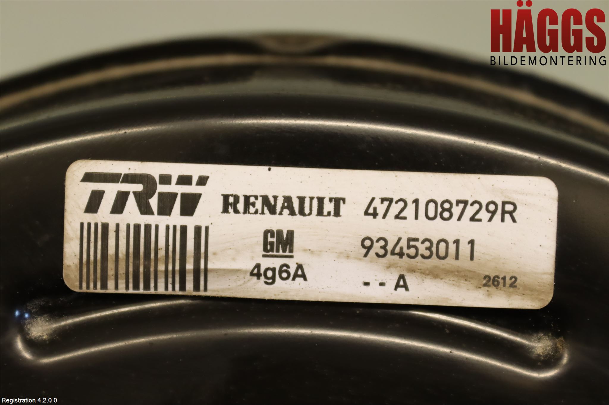 Renault TRAFIC/E-TECH 15- Bromsservo