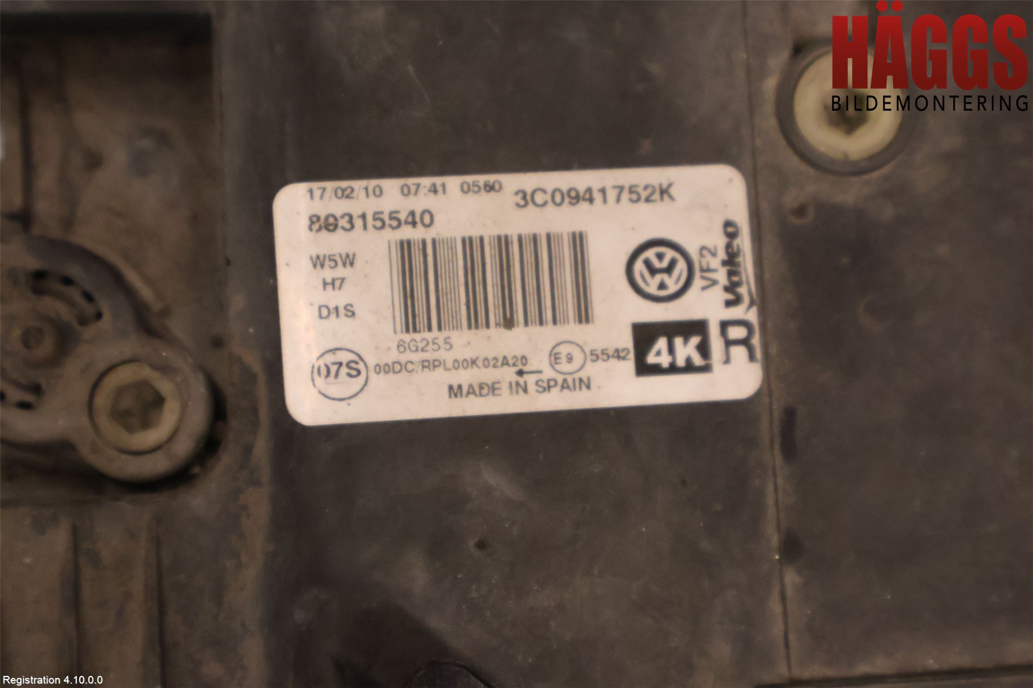 Volkswagen VW PASSAT 05-11 Strålkastare Höger