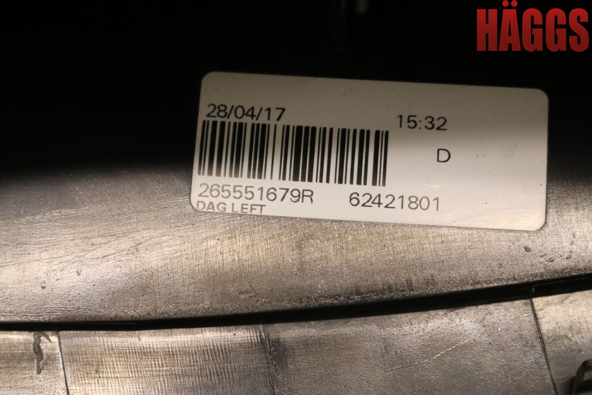 Dacia DUSTER 10-17 Bakljus Vänster