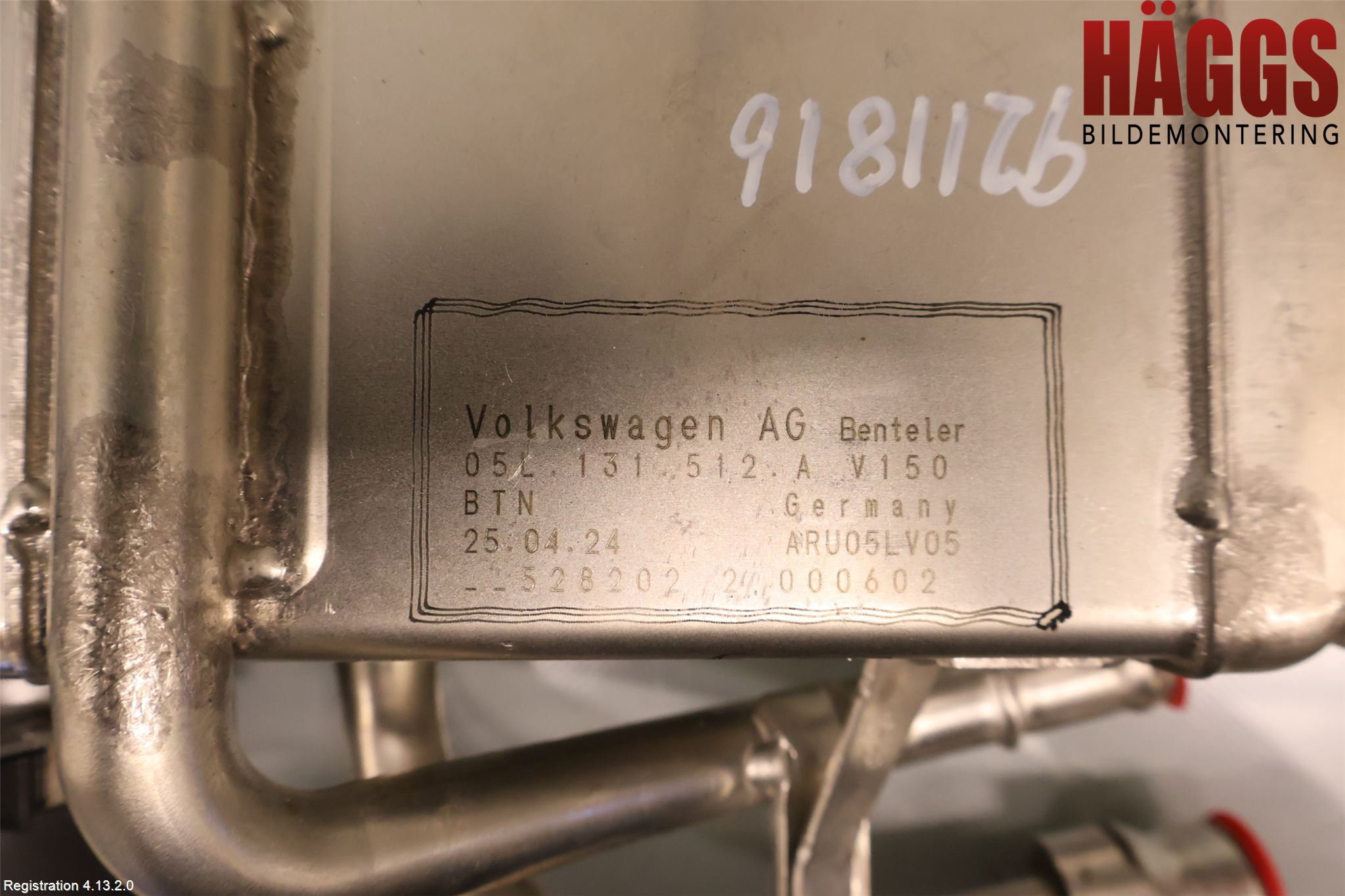 Audi A6 F2/C8 19- Avgaskylare