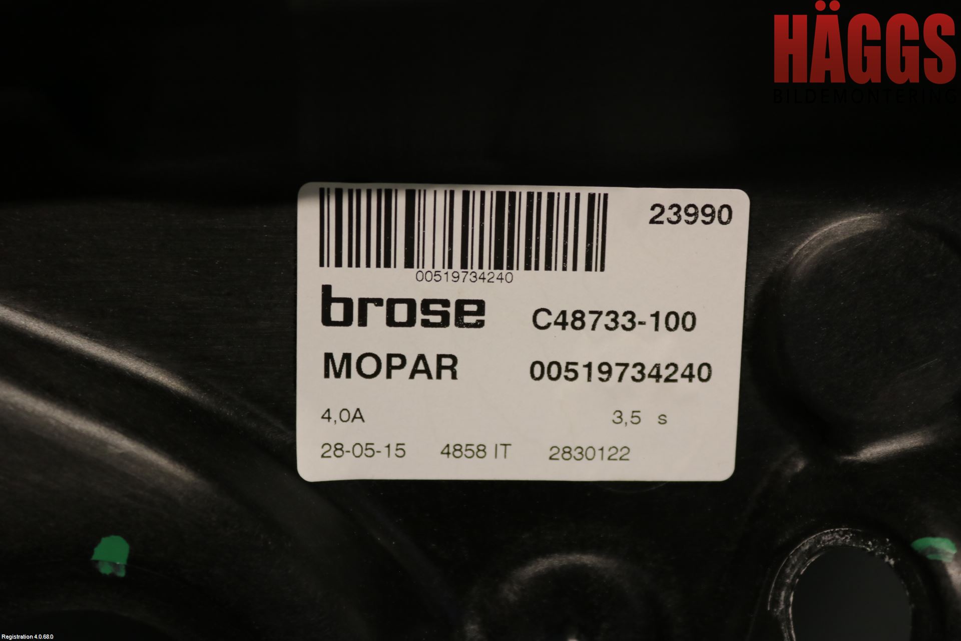 Fiat 500X 15- Fönsterhissmekanism