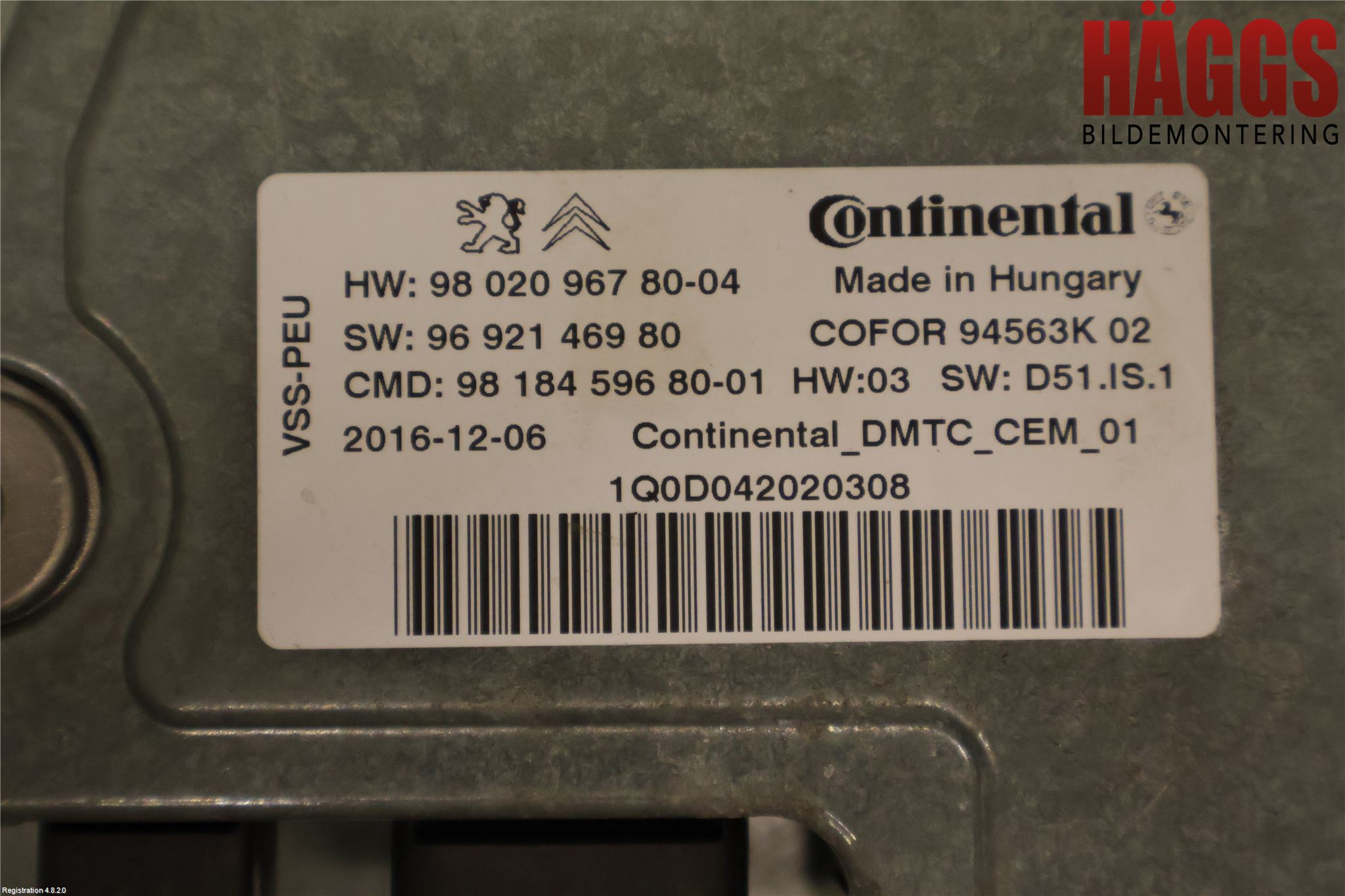 Peugeot EXPERT/E-EXPERT 17- Styrenhet Start/Stopp