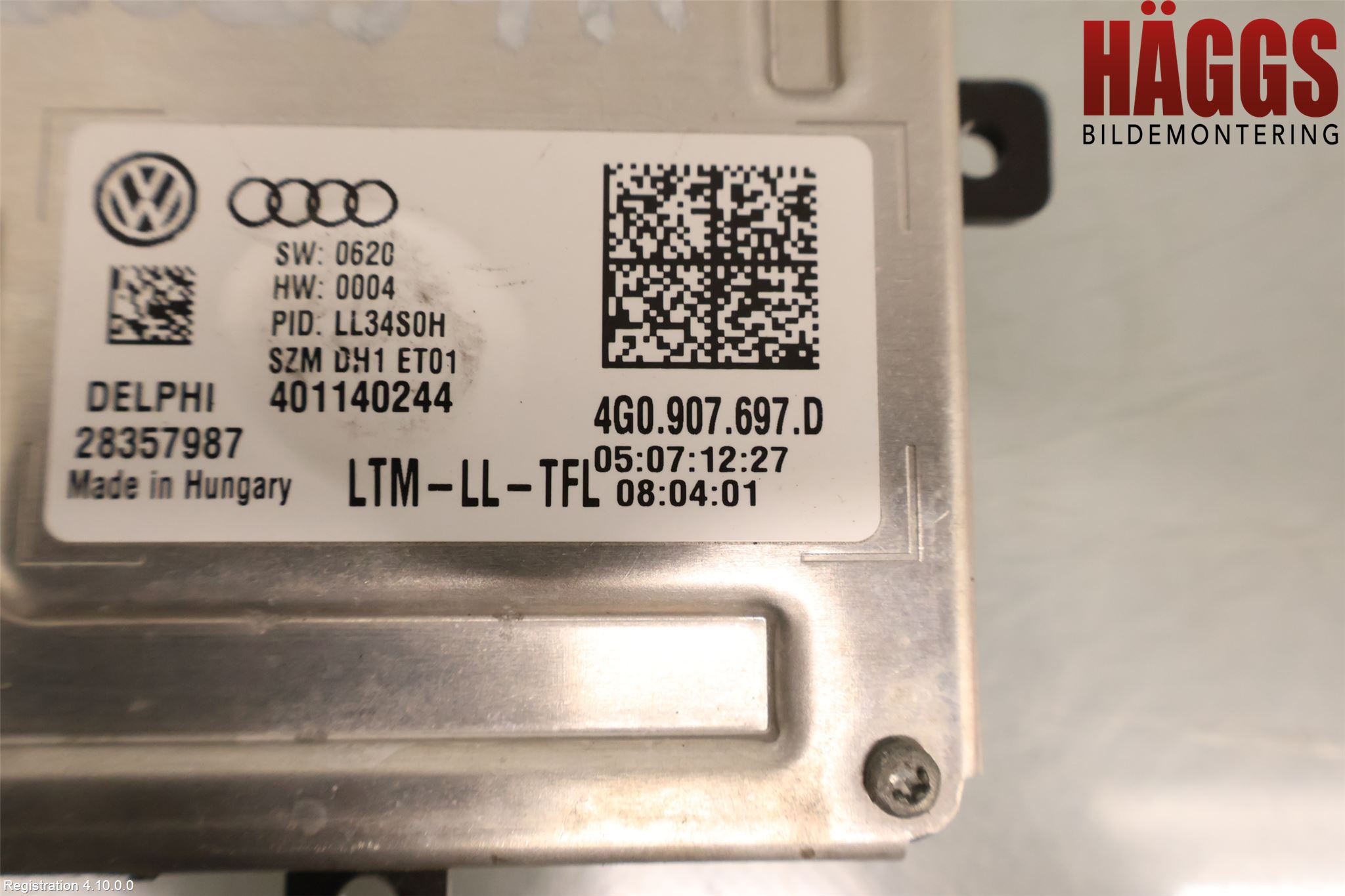Audi A4 ALLROAD 09-16 Styrenhet Strålkastare