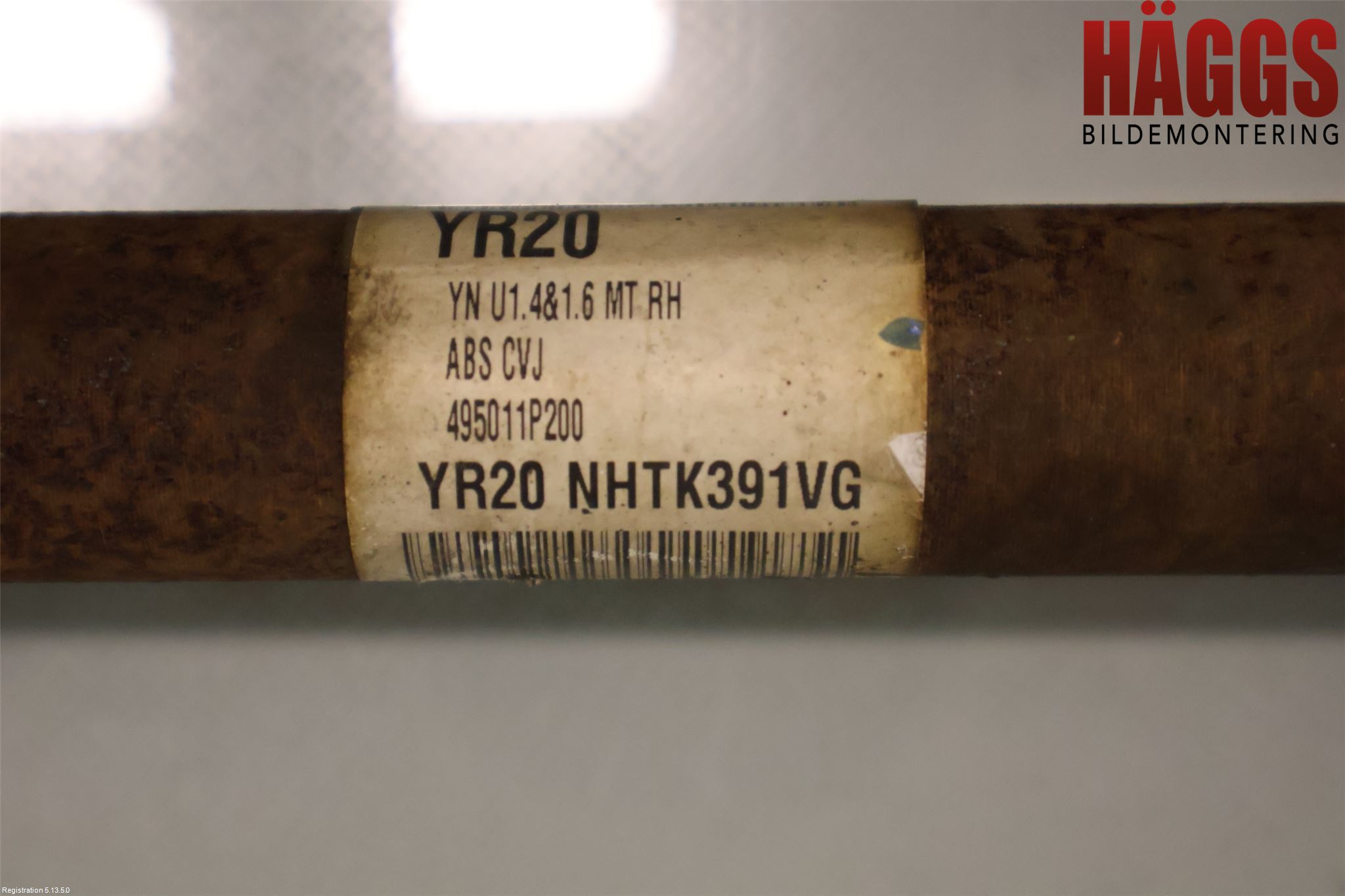 Kia VENGA 10-19 Drivaxel Fram Höger