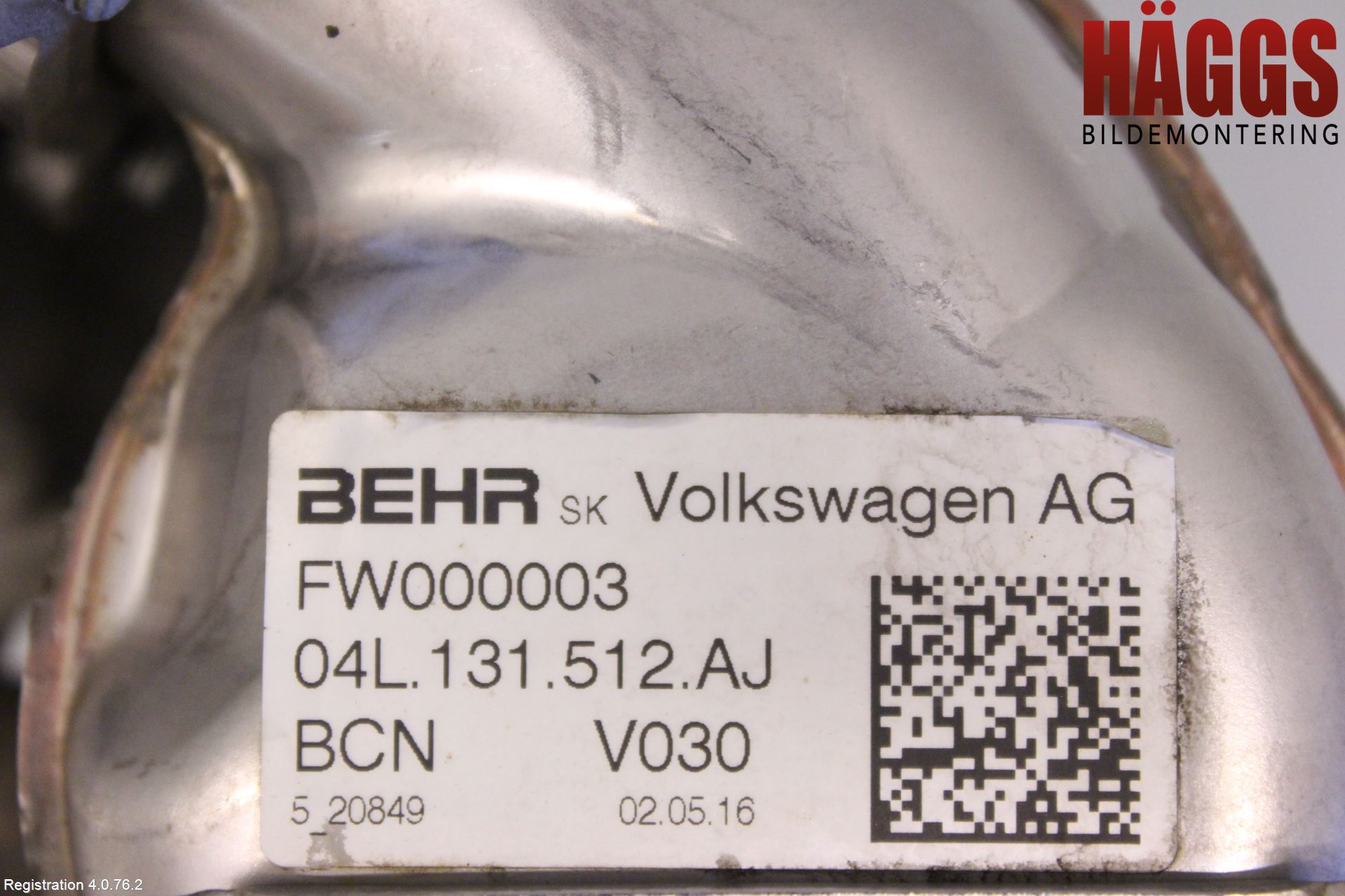 Volkswagen VW CADDY 16-20 Avgaskylare