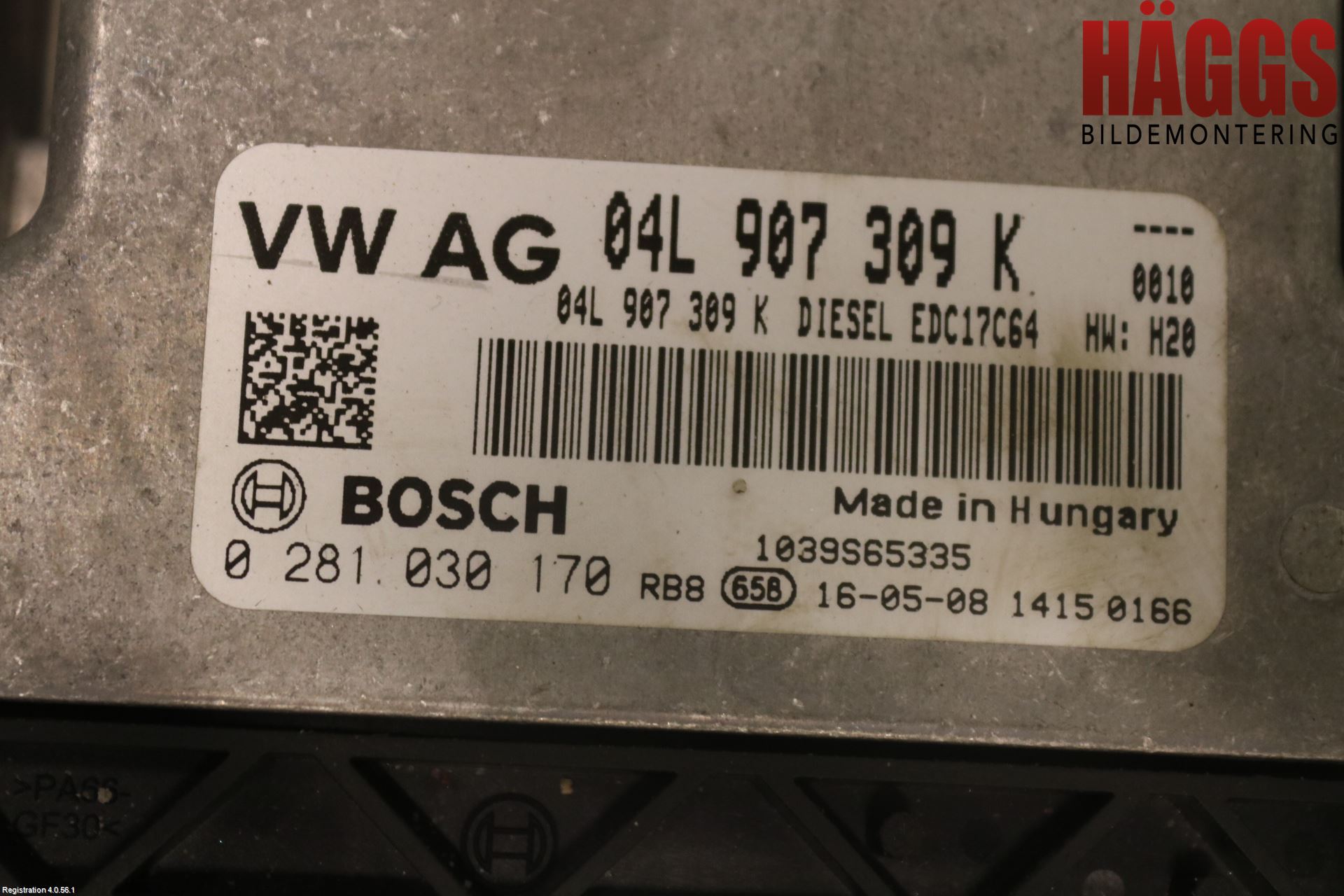 Volkswagen VW CADDY 16-20 Styrenhet Inspump Diesel