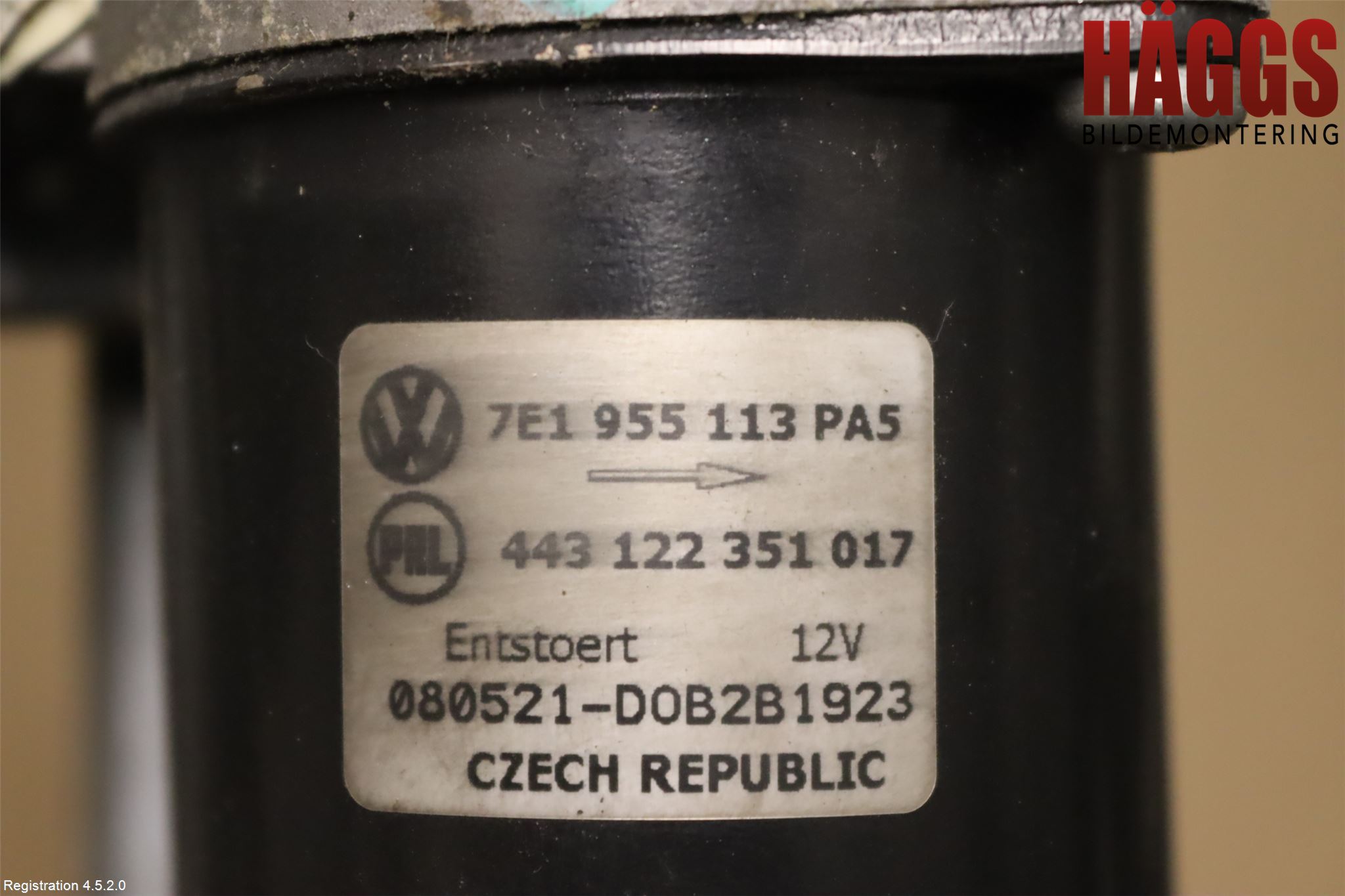 Volkswagen VW TRANSP/CARAVELLE (T5) 04-15 Torkarmotor Vindruta