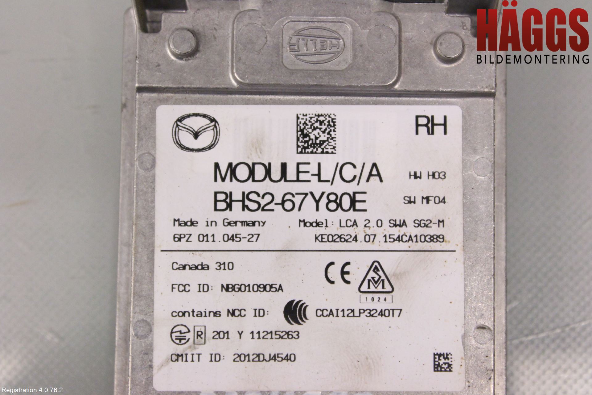Mazda 3 III 14-19 Sensor Aktivt Kollisionsskydd