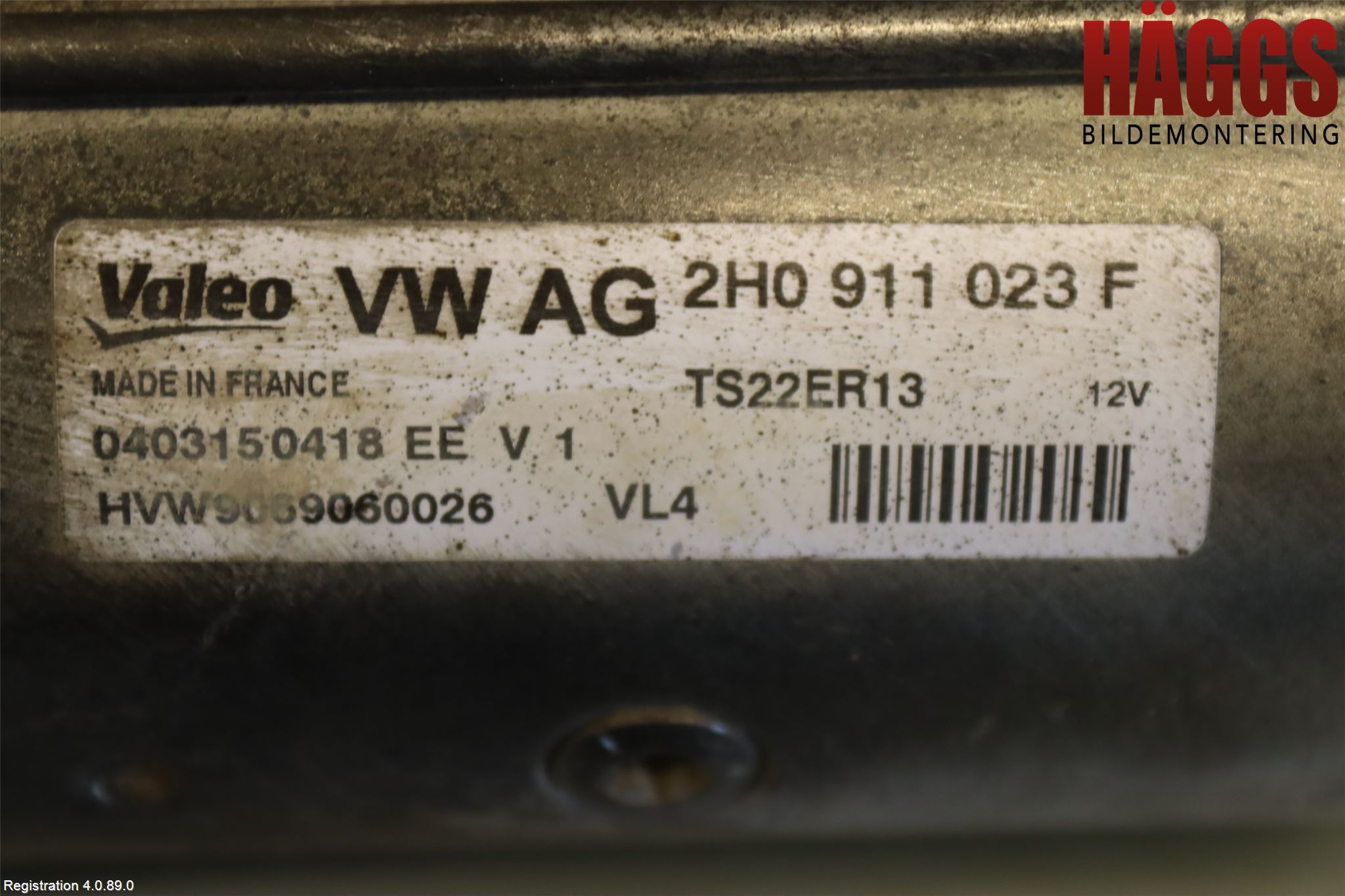 Volkswagen VW AMAROK 2H 10-22 Startmotor Diesel