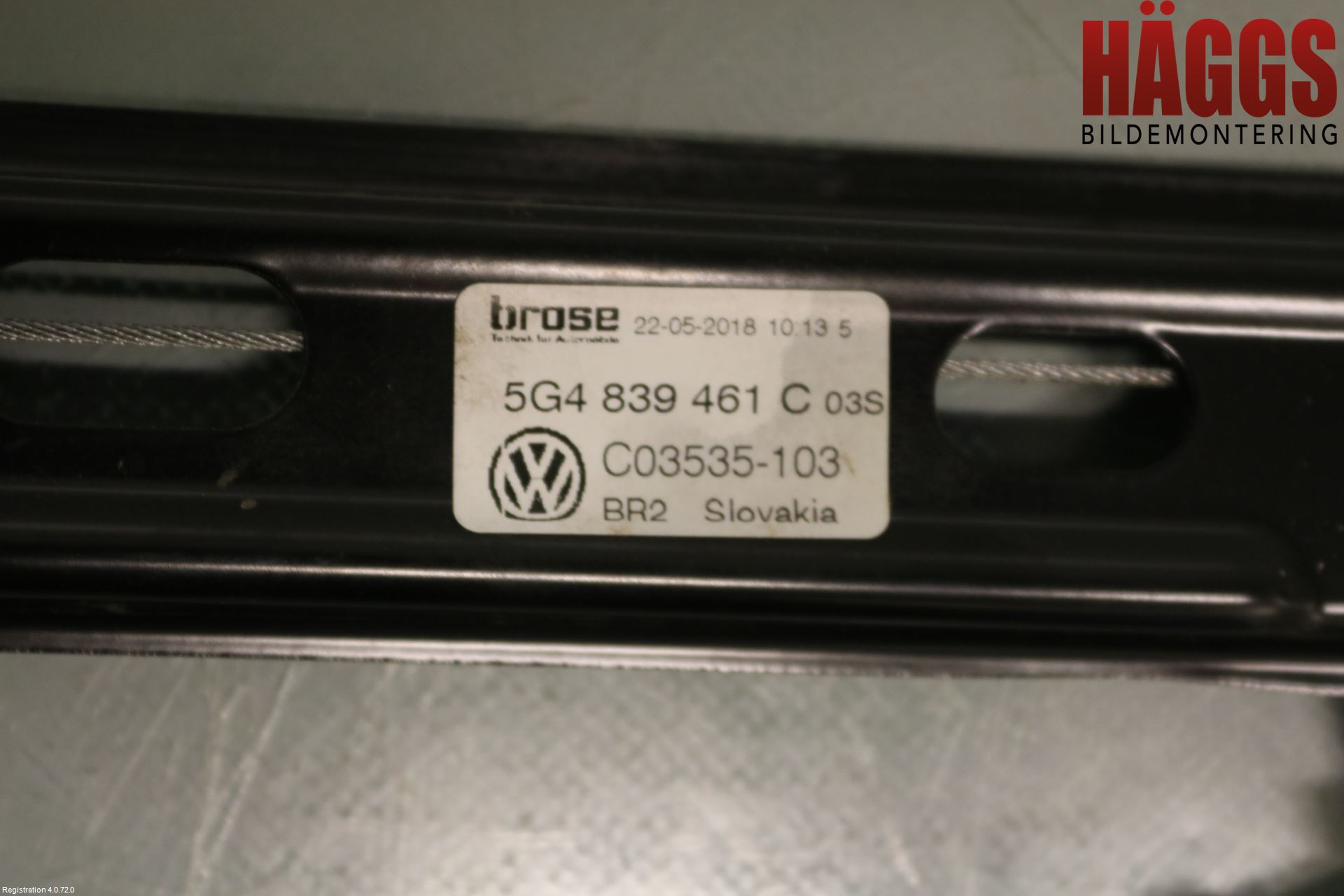 Volkswagen VW GOLF / E-GOLF VII 13-20 Fönsterhissmekanism