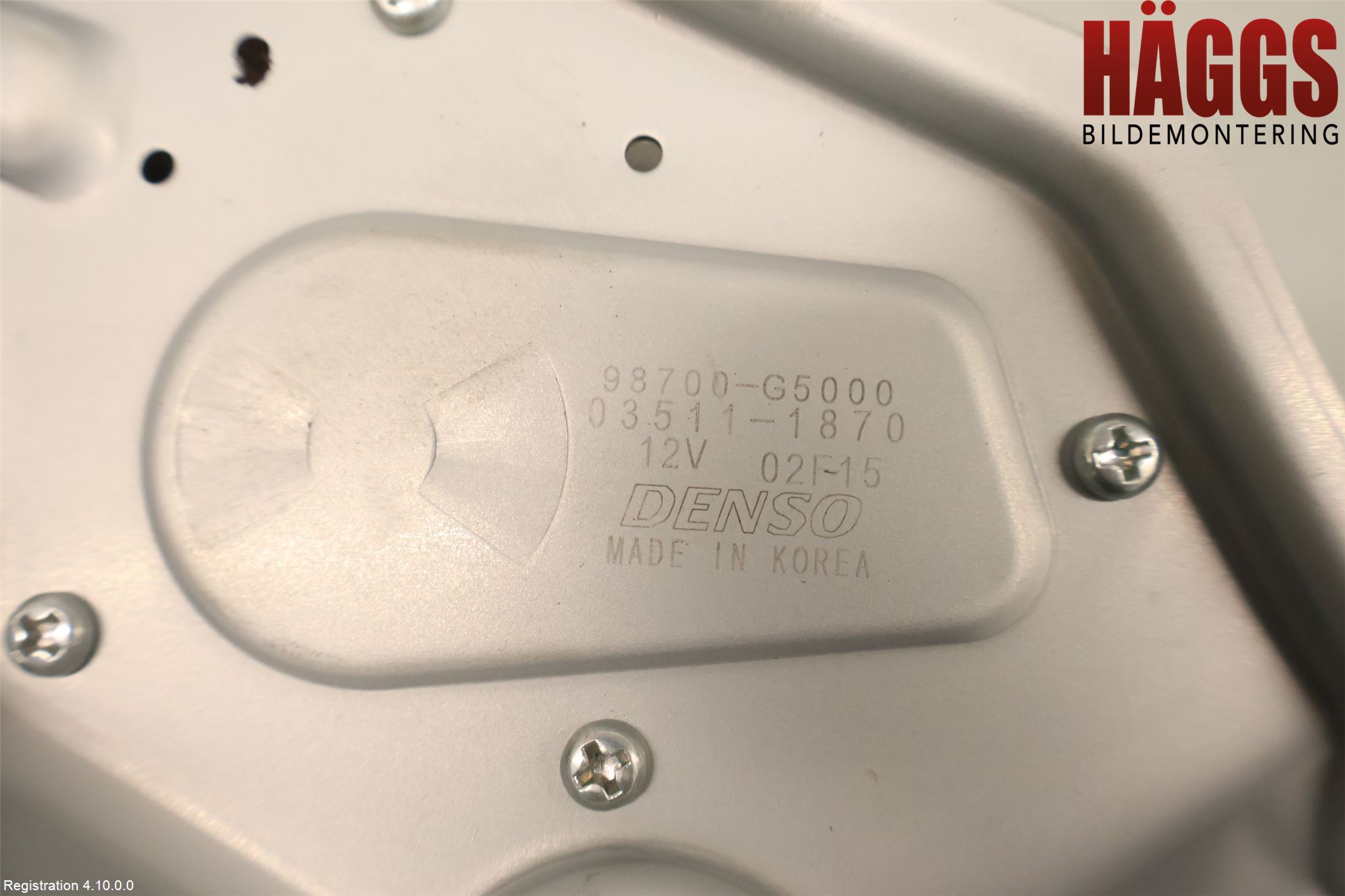Kia NIRO (DE) 17-22 Torkarmotor Baklucka