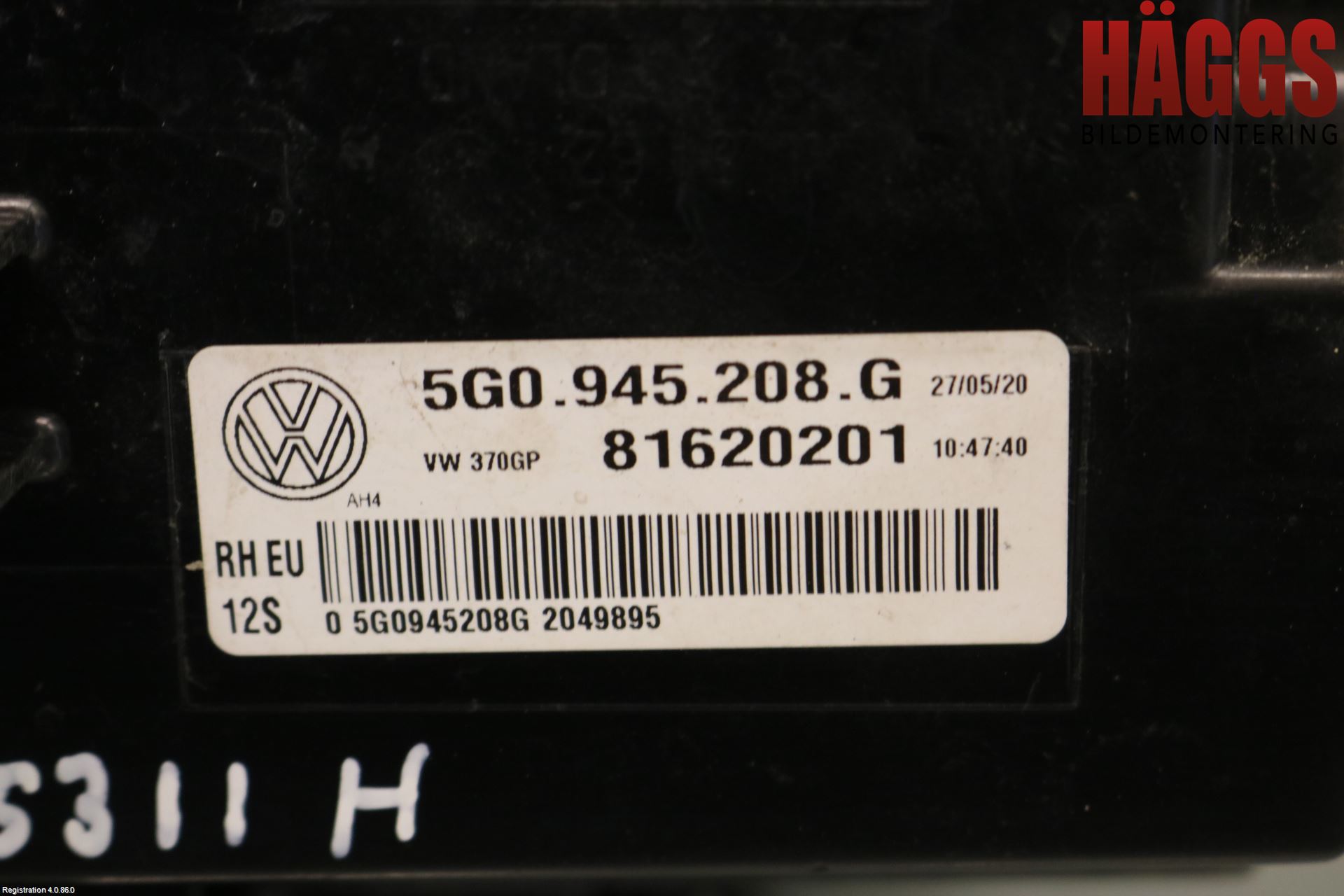 Volkswagen VW GOLF / E-GOLF VII 13-20 Bakljus Höger
