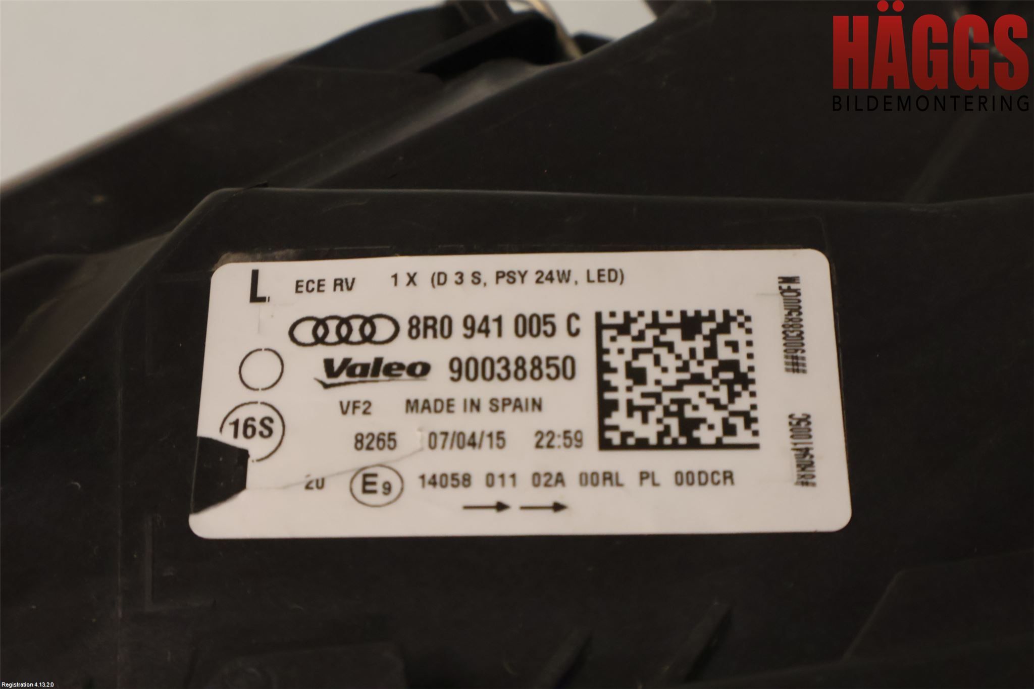 Audi Q5 09-16 Strålkastare Vänster