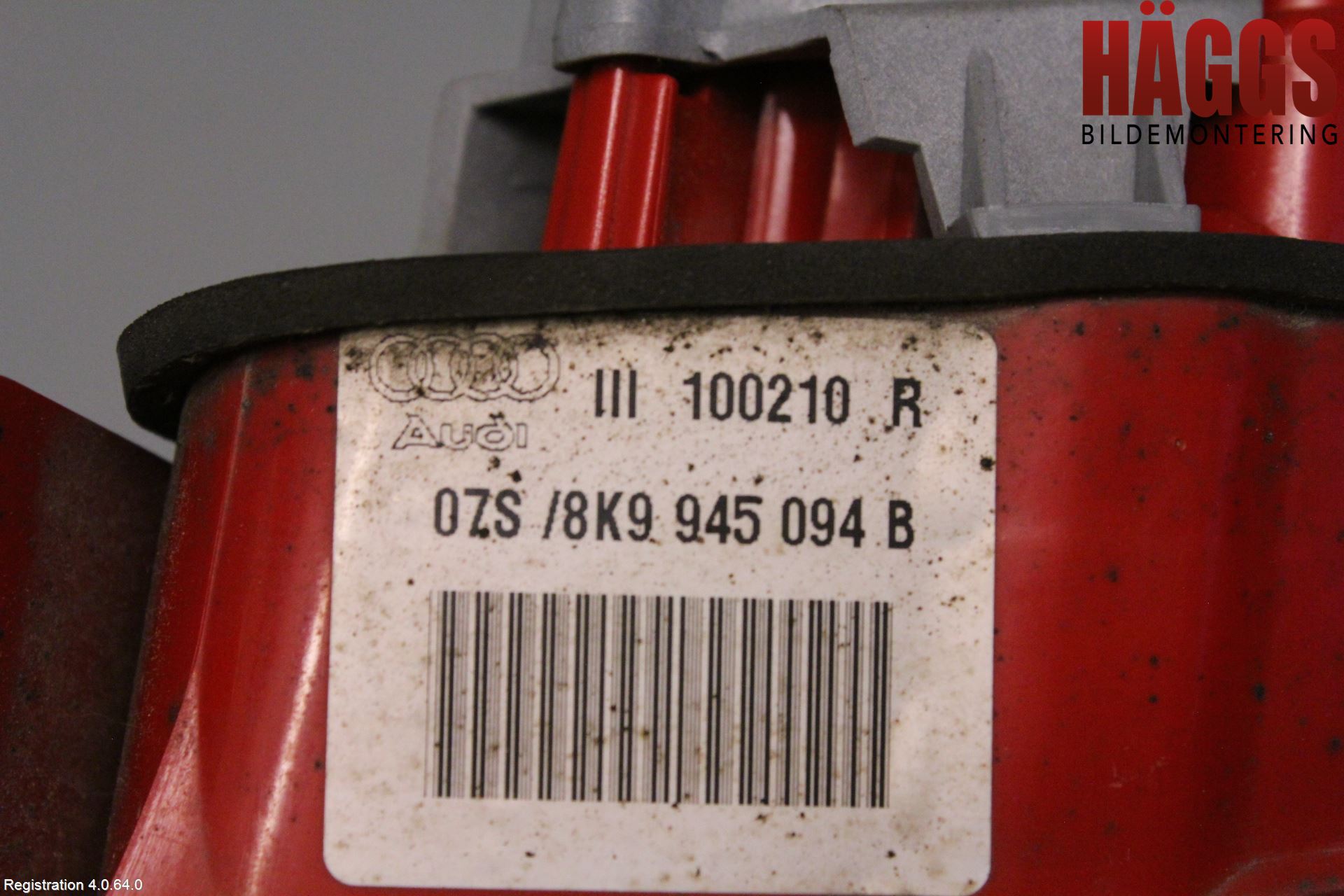 Audi A4/S4 08-11 Bakljus Lucka Hö