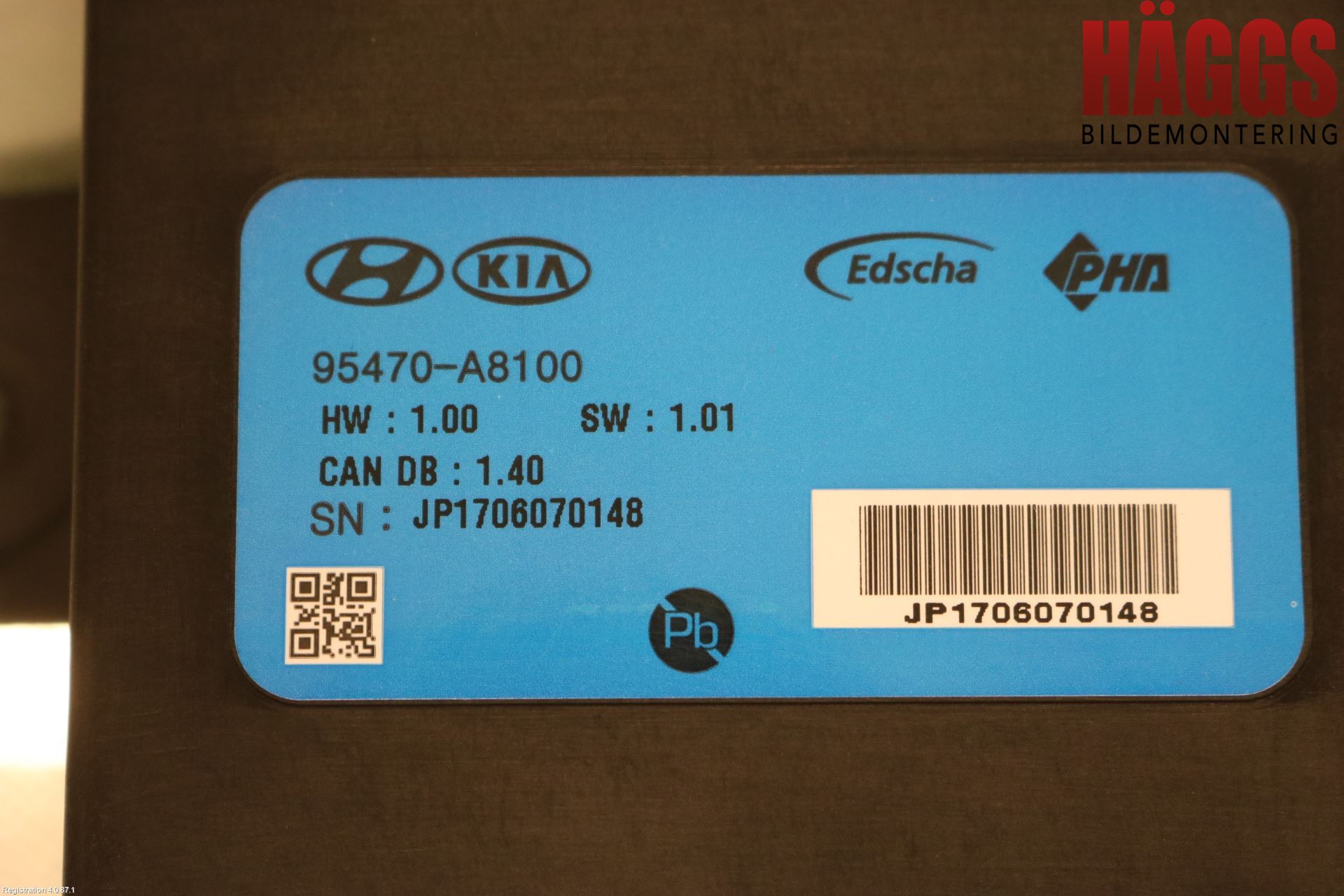 Kia OPTIMA 16-20 Styrenhet Baklucka